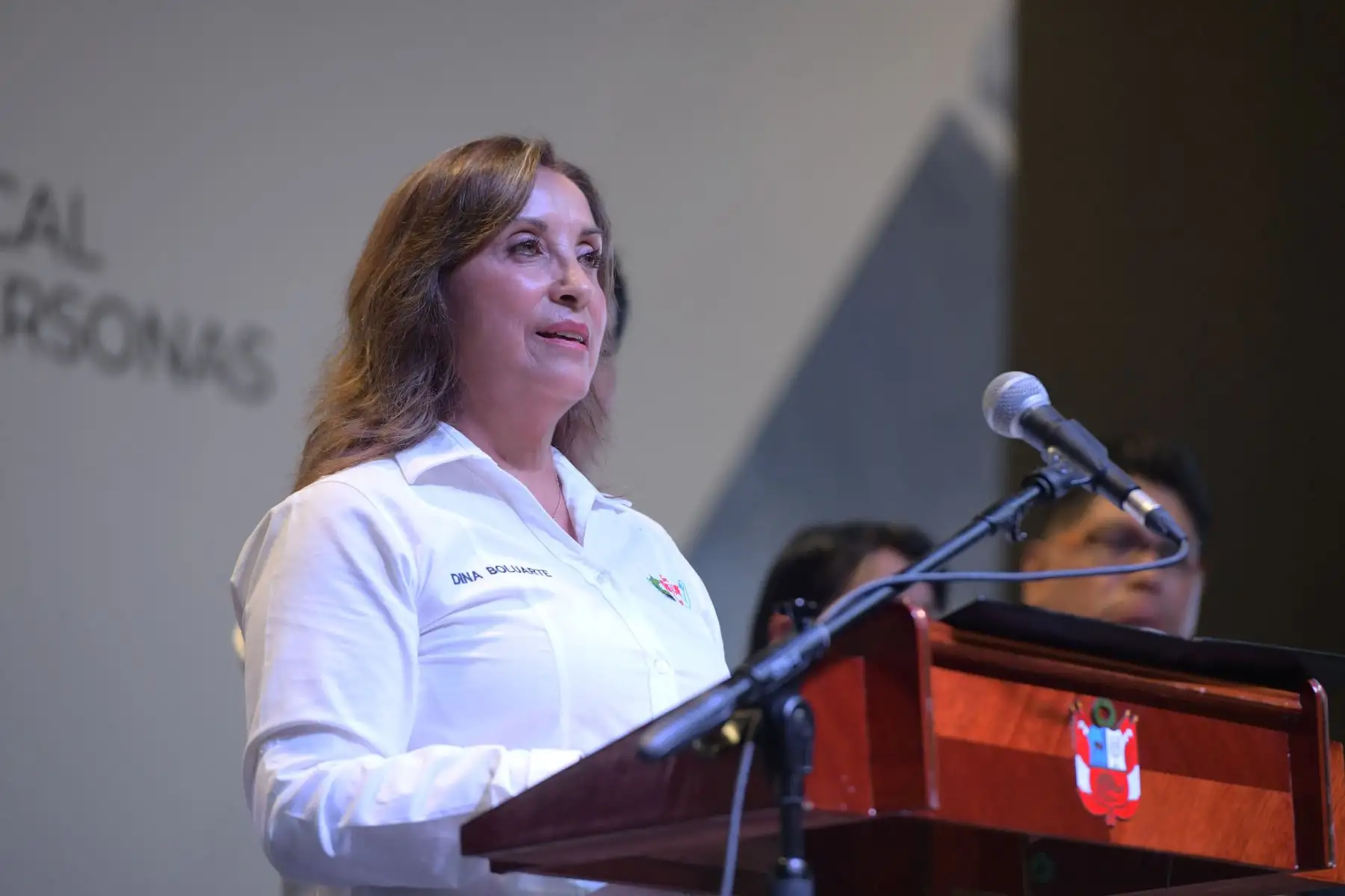 La mandataria Dina Boluarte participó en la séptima edición del Premio Nacional Sello Municipal y el reconocimiento del bono por buen cumplimiento del Fondo de Estímulo de Estímulo al Desempeño y Resultados Foto: ANDINA/Difusión