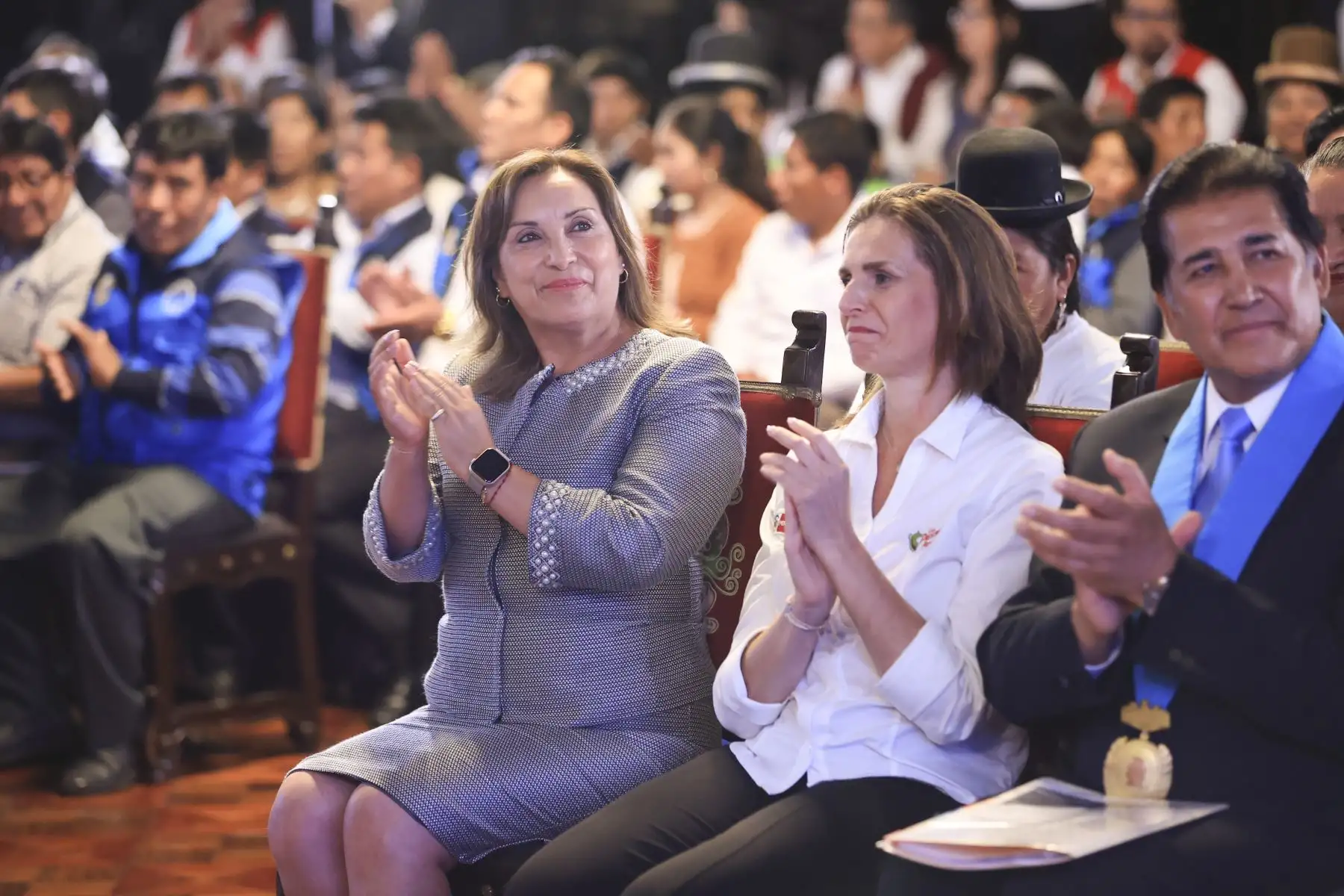 Presidenta Dina Boluarte participó en la ceremonia de suscripción del contrato de préstamo entre el Estado Peruano y el BID, que aprueba el crédito para la ejecución del megaproyecto de agua potable y alcantarillado para Juliaca, región Puno.

Foto: ANDINA/Prensa Presidencia