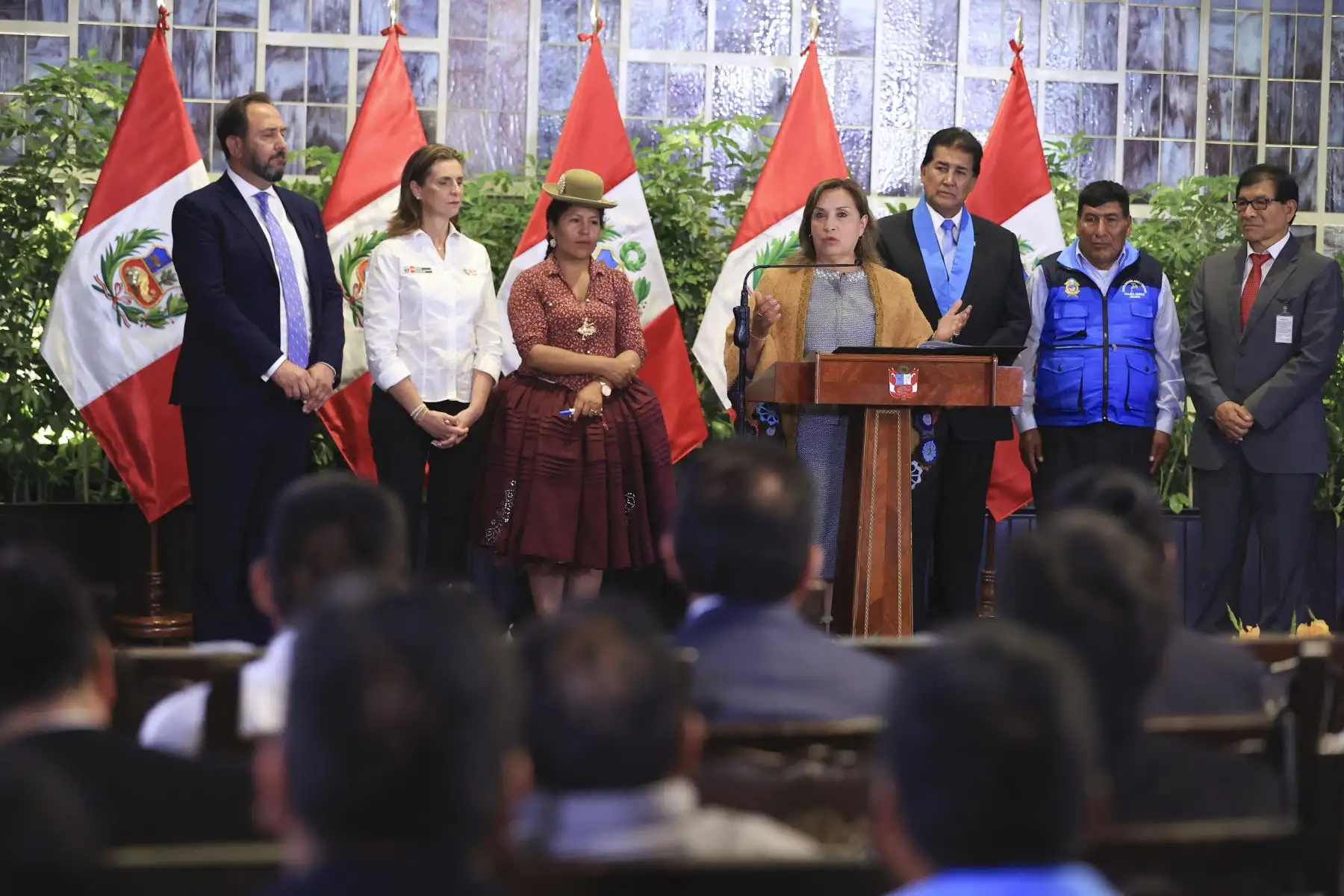 Presidenta Dina Boluarte participó en la ceremonia de suscripción del contrato de préstamo entre el Estado Peruano y el BID, que aprueba el crédito para la ejecución del megaproyecto de agua potable y alcantarillado para Juliaca, región Puno.

Foto: ANDINA/Prensa Presidencia
