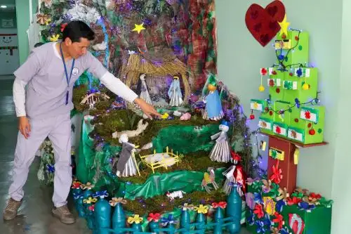 A propósito de la Navidad, los trabajadores del hospital Daniel Alcides Carrión participaron en concurso de nacimientos. Foto: ANDINA/Difusión