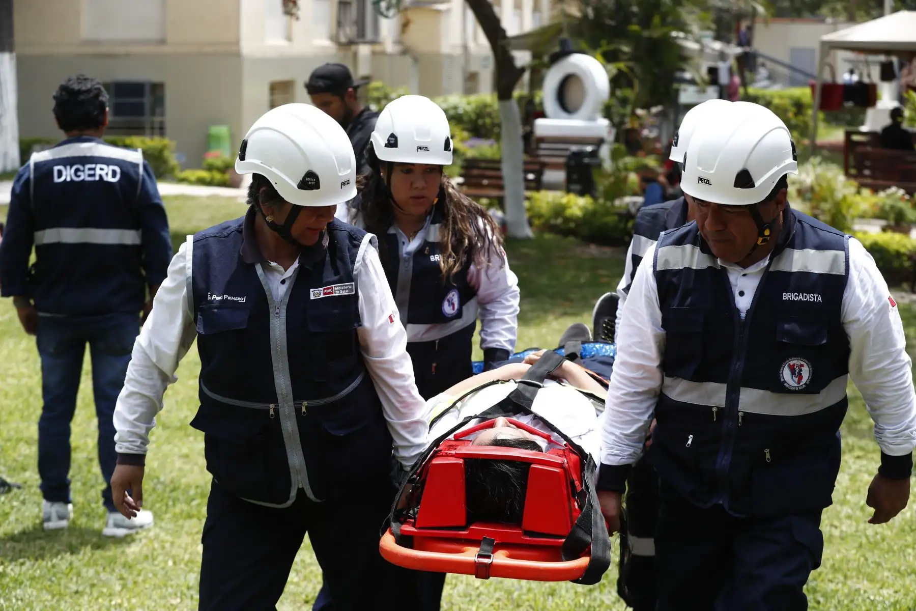 En la sede del Ministerio de Salud en Jesús María, la Dirección General de Riesgos de Desastres y Defensa Nacional en Salud presentó al equipo de brigadistas que estarán en alerta para atender cualquier situación de emergencia durante las celebraciones de Navidad y Año Nuevo.
Foto: ANDINA/Daniel Bracamonte