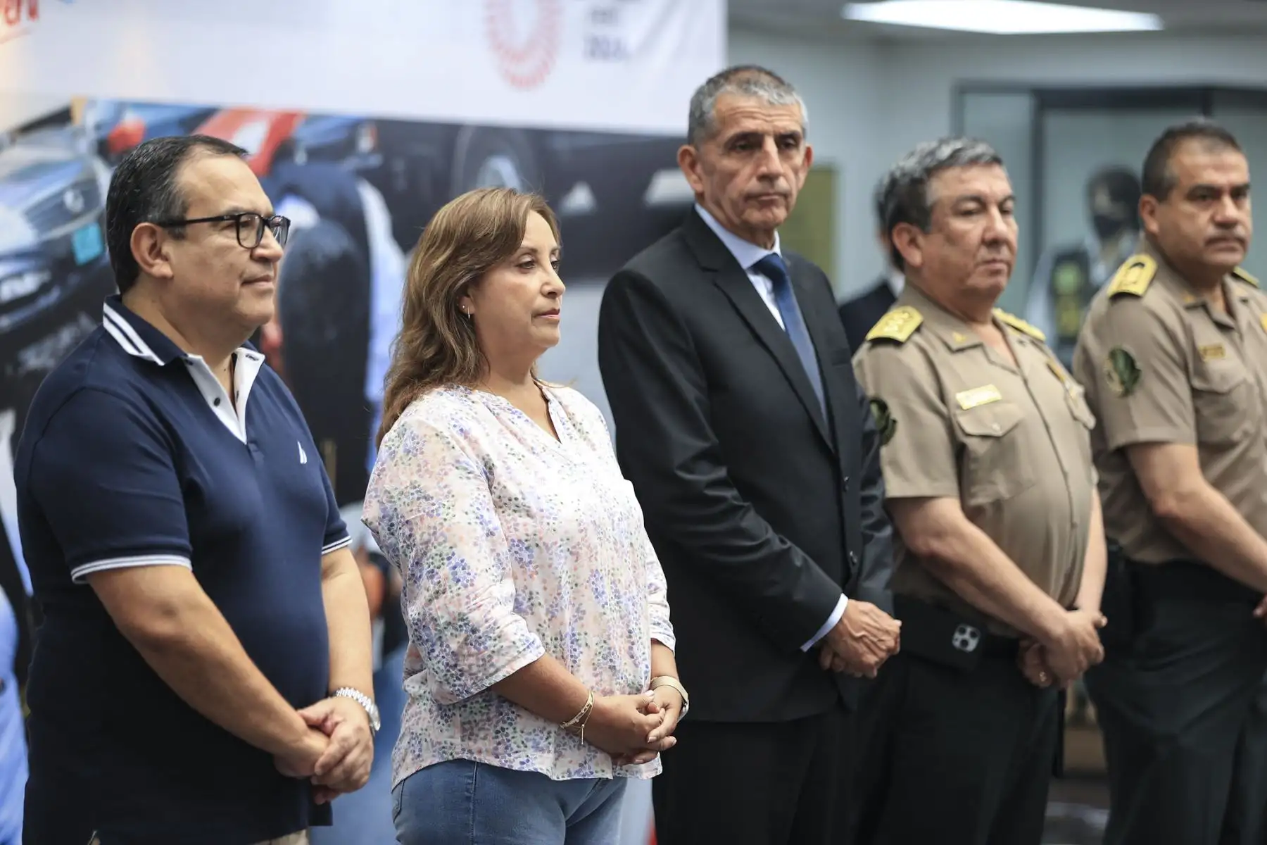La presidenta de la República, Dina Boluarte, participó en la ceremonia de presentación del Decreto Legislativo que optimizará el marco legal que regula la investigación del delito e intervención de la PNP y la Fiscalía. Foto: ANDINA/Presidencia