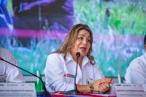 Ministra de Desarrollo Agrario y Riego, Jennifer Contreras. Cortesía
