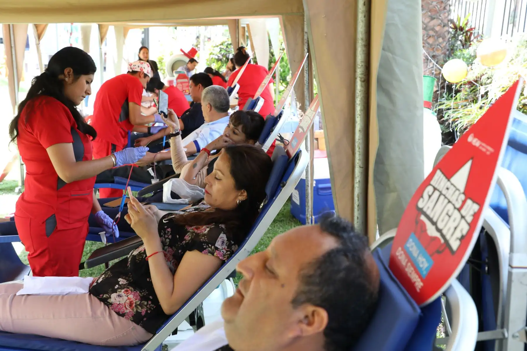 Para lograr dicho objetivo, el Minsa inició la campaña “Donatón Navideña” que busca captar donantes voluntarios de sangre en todo el país y mantener abastecidos los bancos de sangre.
Foto: Minsa