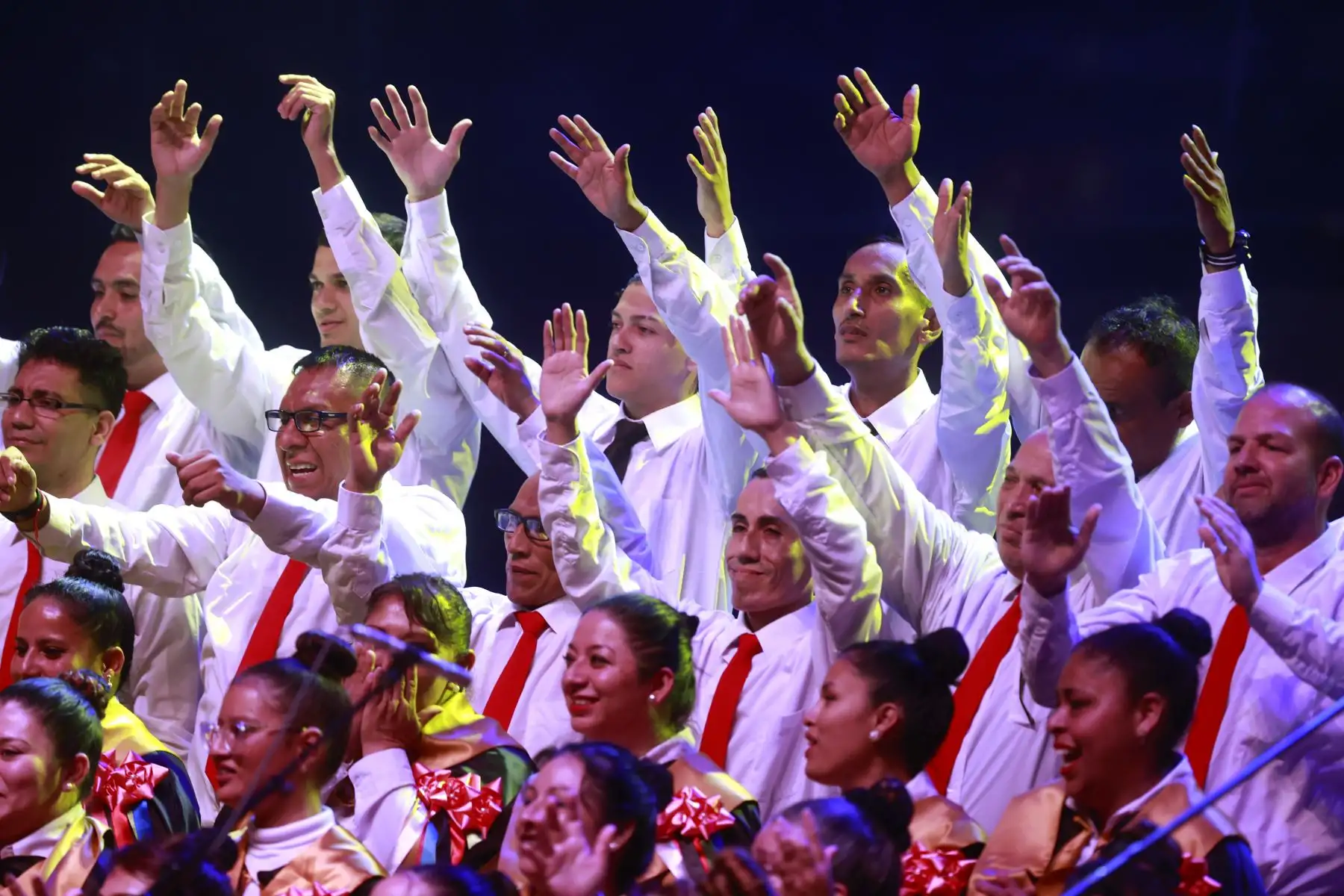 Cerca de 200 internos de los Establecimientos Penitenciarios Castro Castro, Lurigancho, Anexo Chorrillos, Mujeres Chorrillos, Huaral, Jauja y Lampa. presentar concierto sinfonico en el Gran Teatro Nacional Foto: ANDINA/Vidal Tarqui