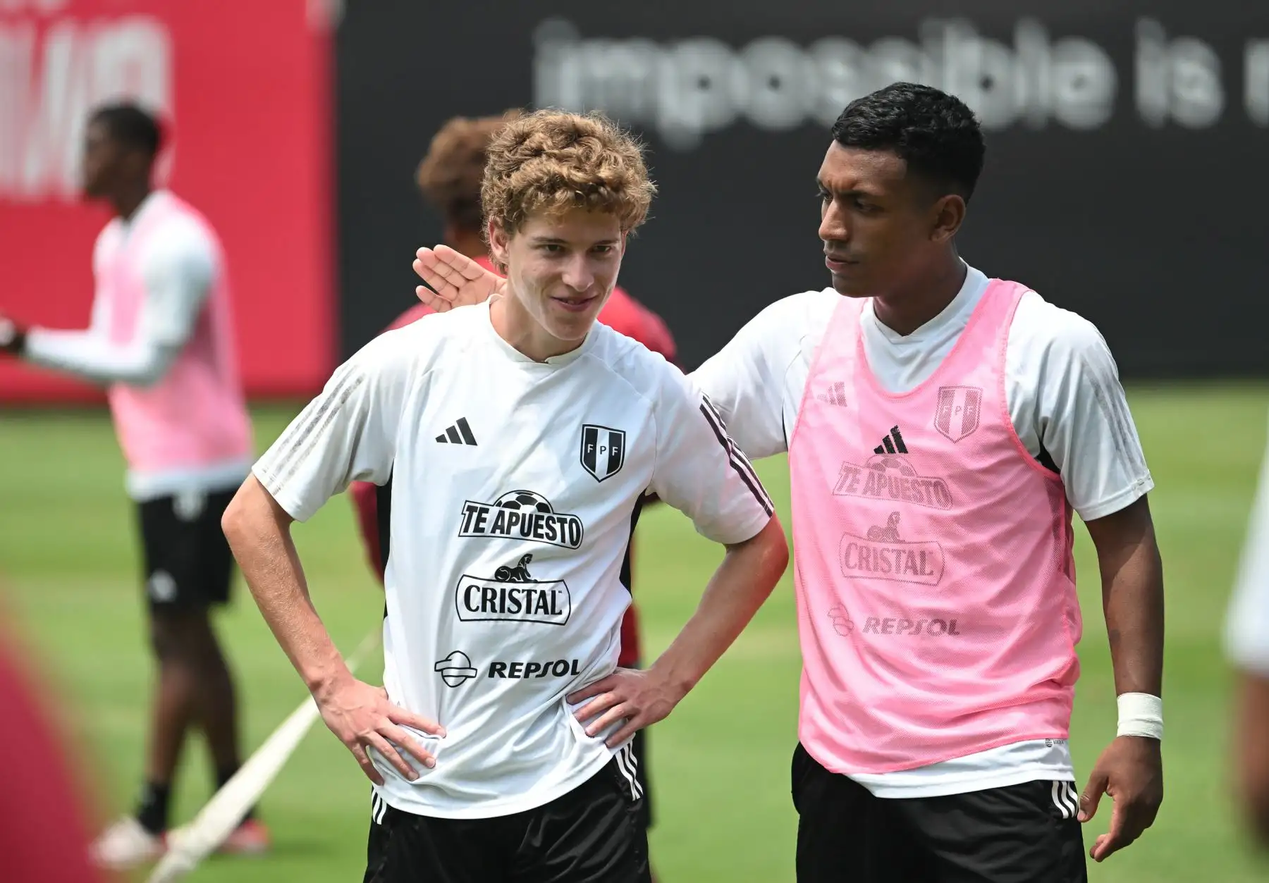 Entrenamiento de la selección peruana de fútbol Sub 23 en la Videna.
Foto:FPF