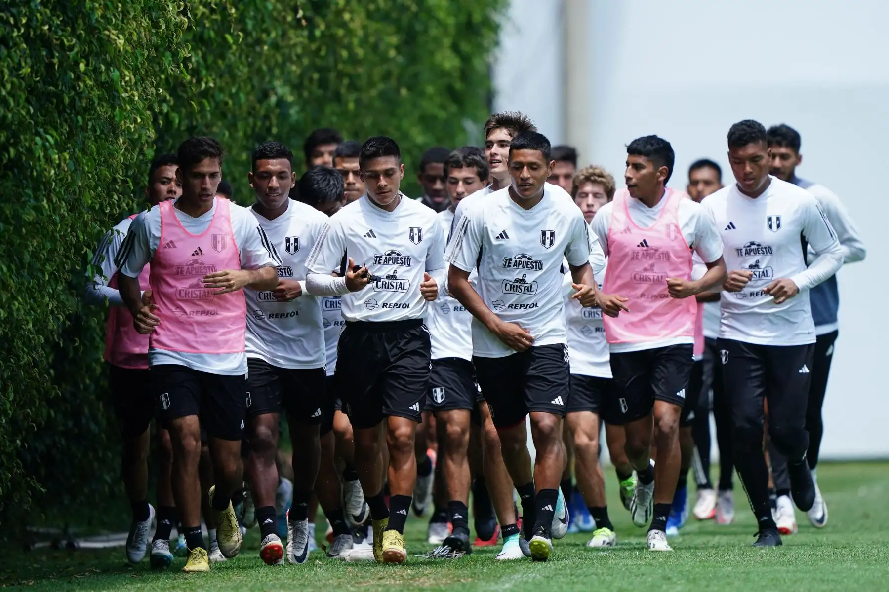 Entrenamiento de la selección peruana de fútbol Sub 23 en la Videna.
Foto:FPF