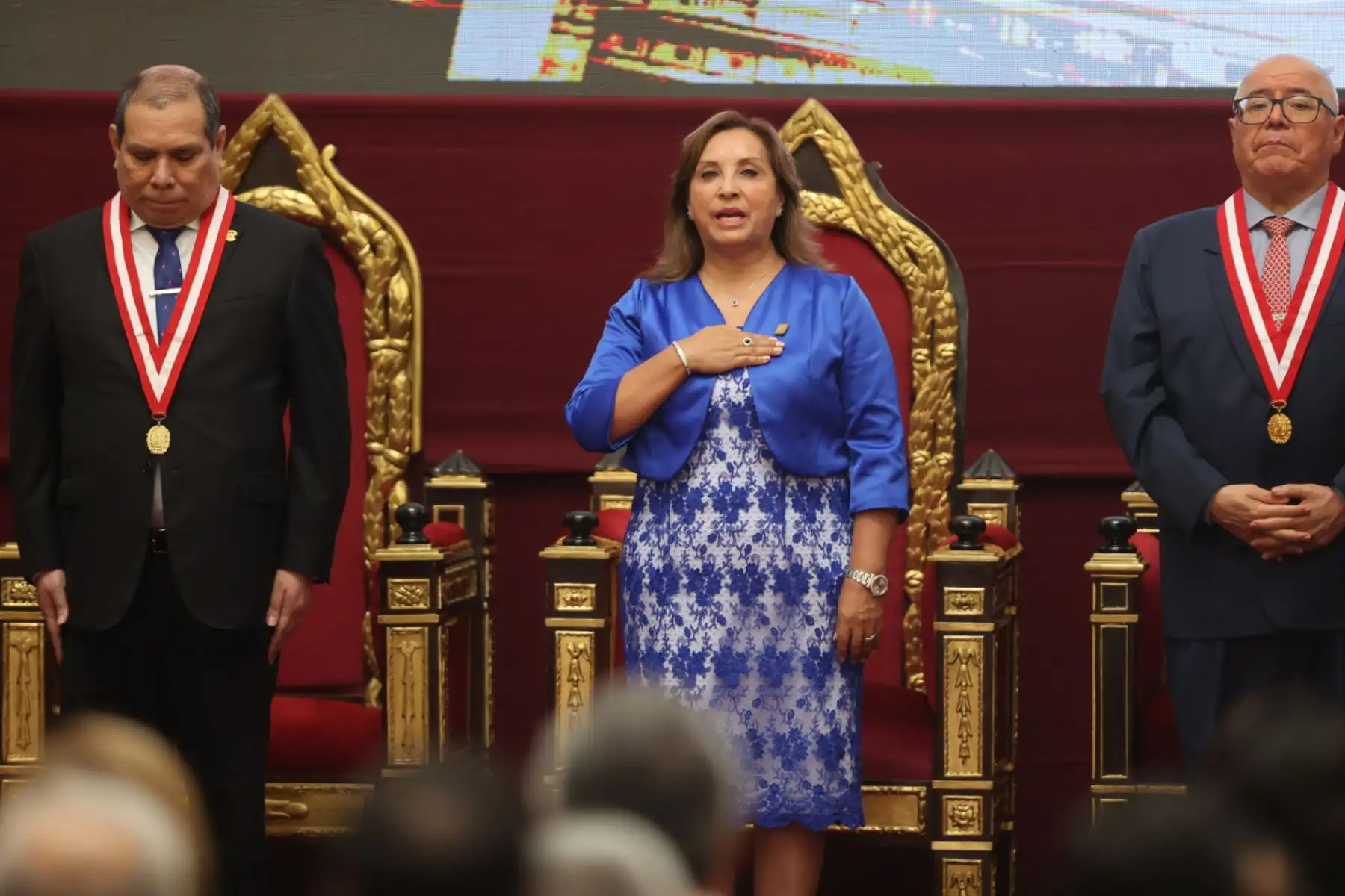 La presidenta de la república, Dina Boluarte, participa en la ceremonia de inauguración del Año Judicial 2024.  Foto: ANDINA/ Juan Carlos Guzmán