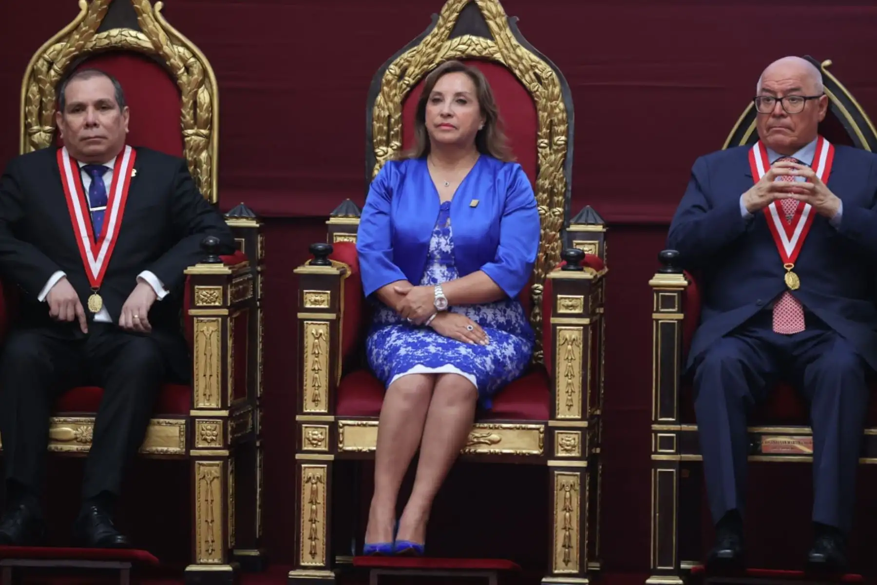 La presidenta de la república, Dina Boluarte, participa en la ceremonia de inauguración del Año Judicial 2024.  Foto: ANDINA/ Juan Carlos Guzmán