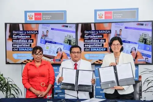Minsa y reniec firman convenio para garantizar redgistro de defunciones.