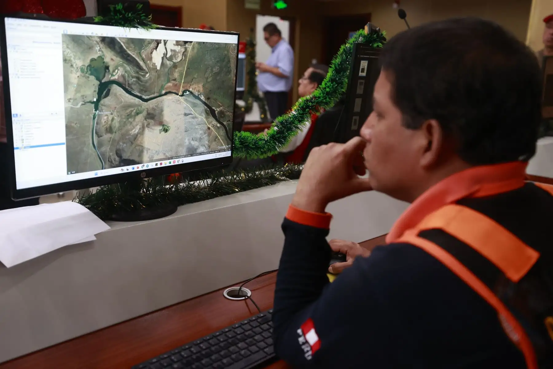 Centro de Operaciones de Emergencia Nacional (COEN), con la finalidad de informar sobre la situación de las lluvias estacionales y los peligros asociados al fenómeno El Niño. Foto: ANDINA/ Vidal Tarqui