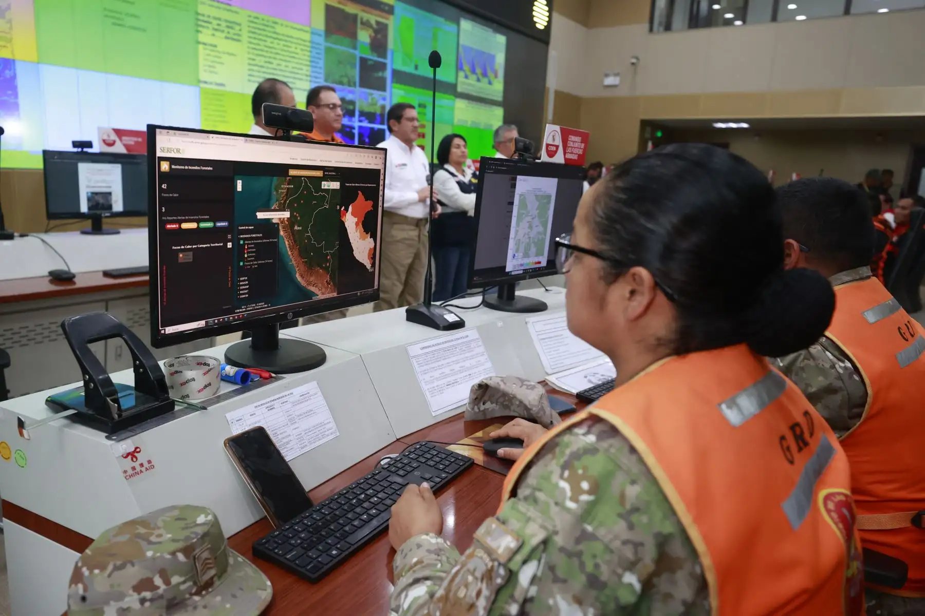 Centro de Operaciones de Emergencia Nacional (COEN), con la finalidad de informar sobre la situación de las lluvias estacionales y los peligros asociados al fenómeno El Niño. Foto: ANDINA/ Vidal Tarqui