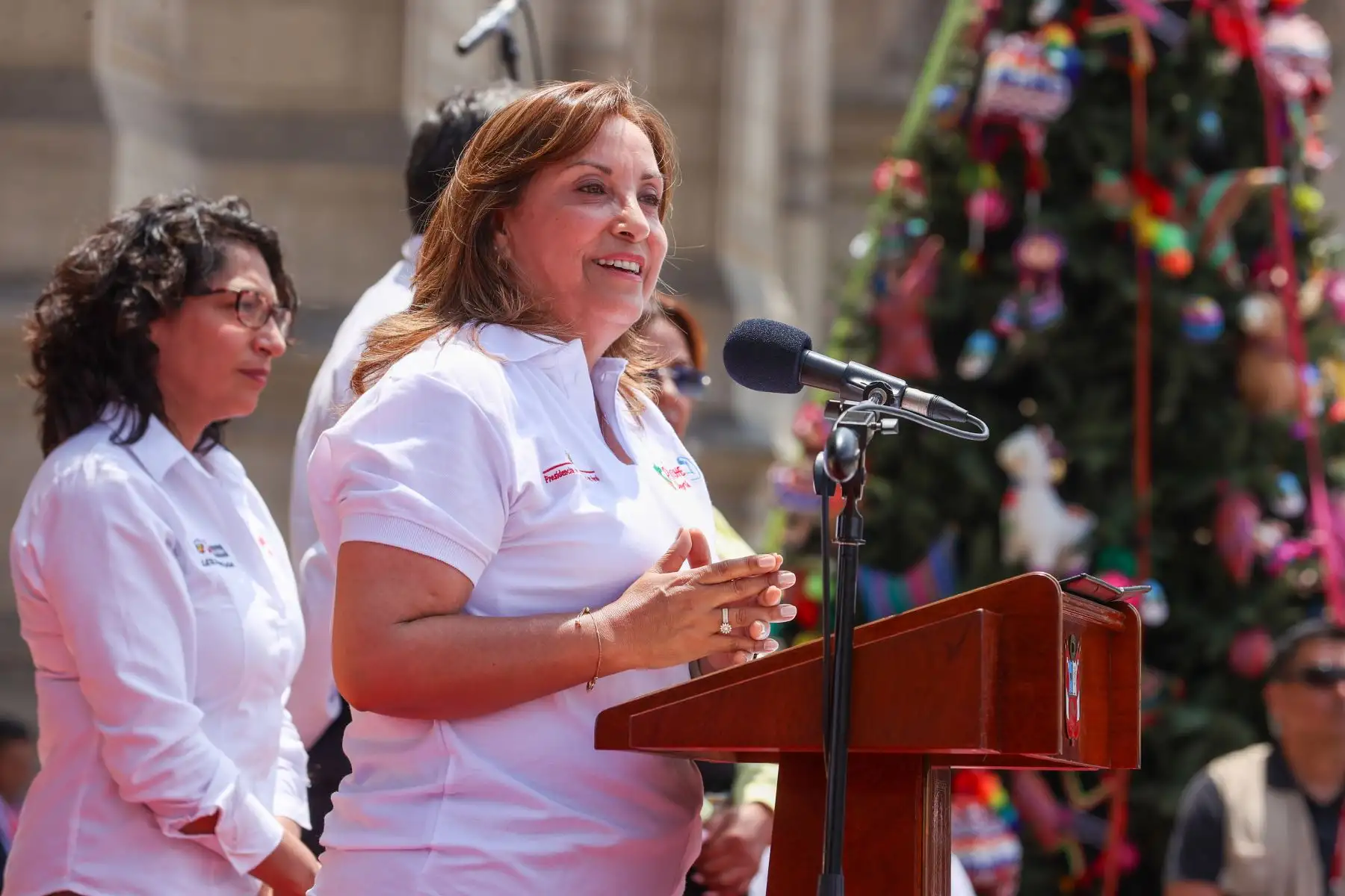 La presidenta Dina Boluarte participó en encuentro con niñas, niños y lideresas de comedores populares, ollas comunes y comités de vaso de leche. Foto: ANDINA/Prensa Presidencia