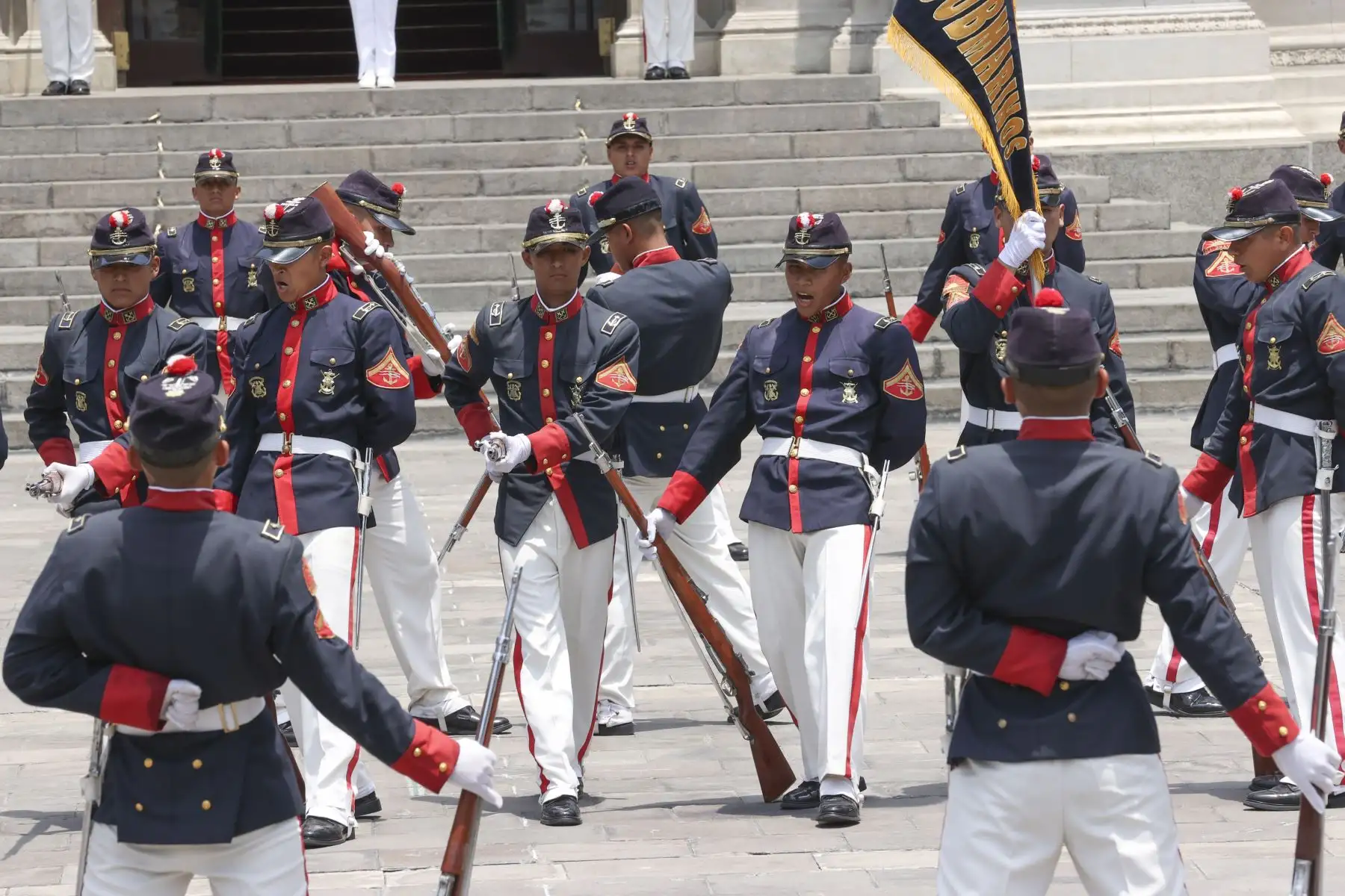 Tradicional cambio de guardia en Palacio de Gobierno. Foto: ANDINA/ Prensa Presidencia