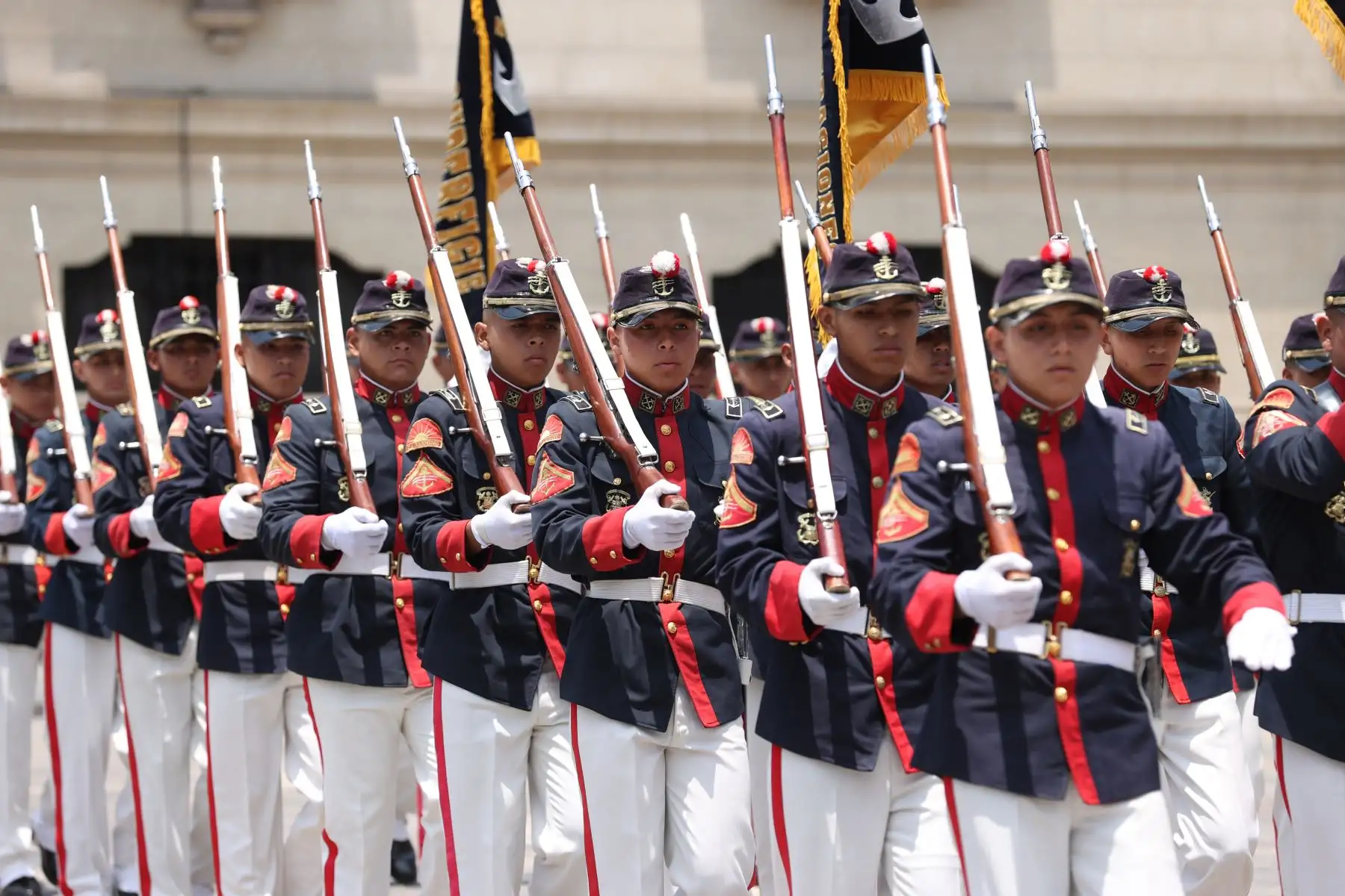 Tradicional cambio de guardia en Palacio de Gobierno. Foto: ANDINA/ Prensa Presidencia