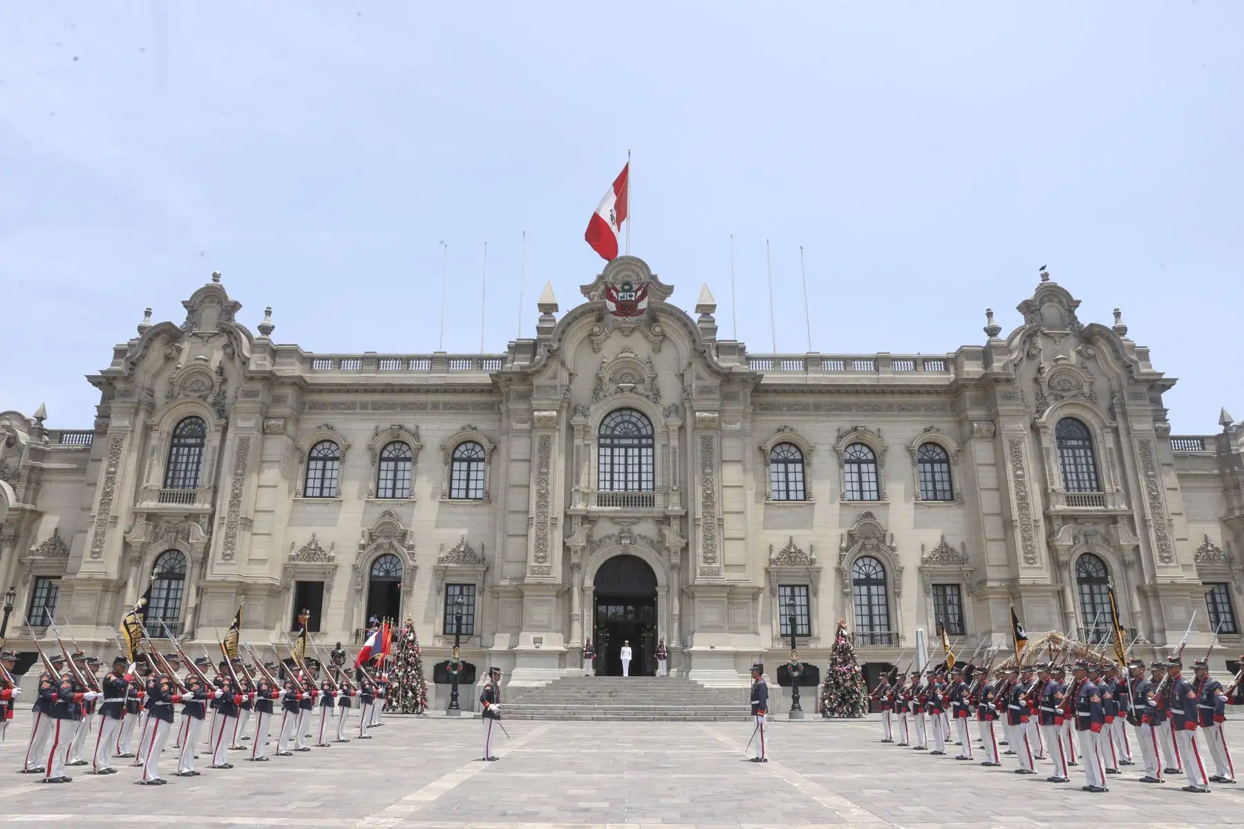 Tradicional cambio de guardia en Palacio de Gobierno. Foto: ANDINA/ Prensa Presidencia