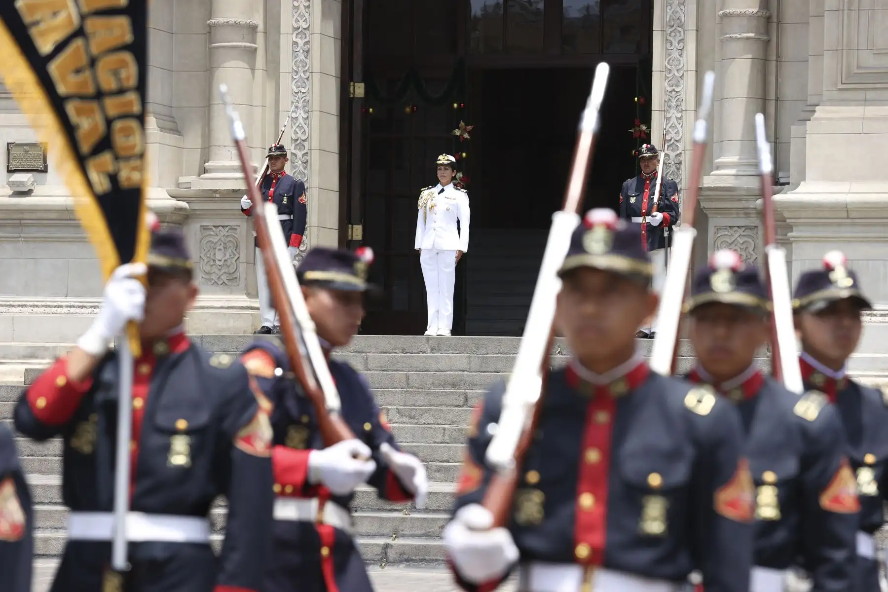 Tradicional cambio de guardia en Palacio de Gobierno. Foto: ANDINA/ Prensa Presidencia
