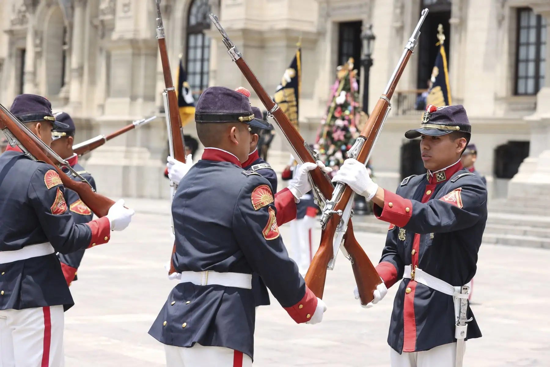 Tradicional cambio de guardia en Palacio de Gobierno. Foto: ANDINA/ Prensa Presidencia