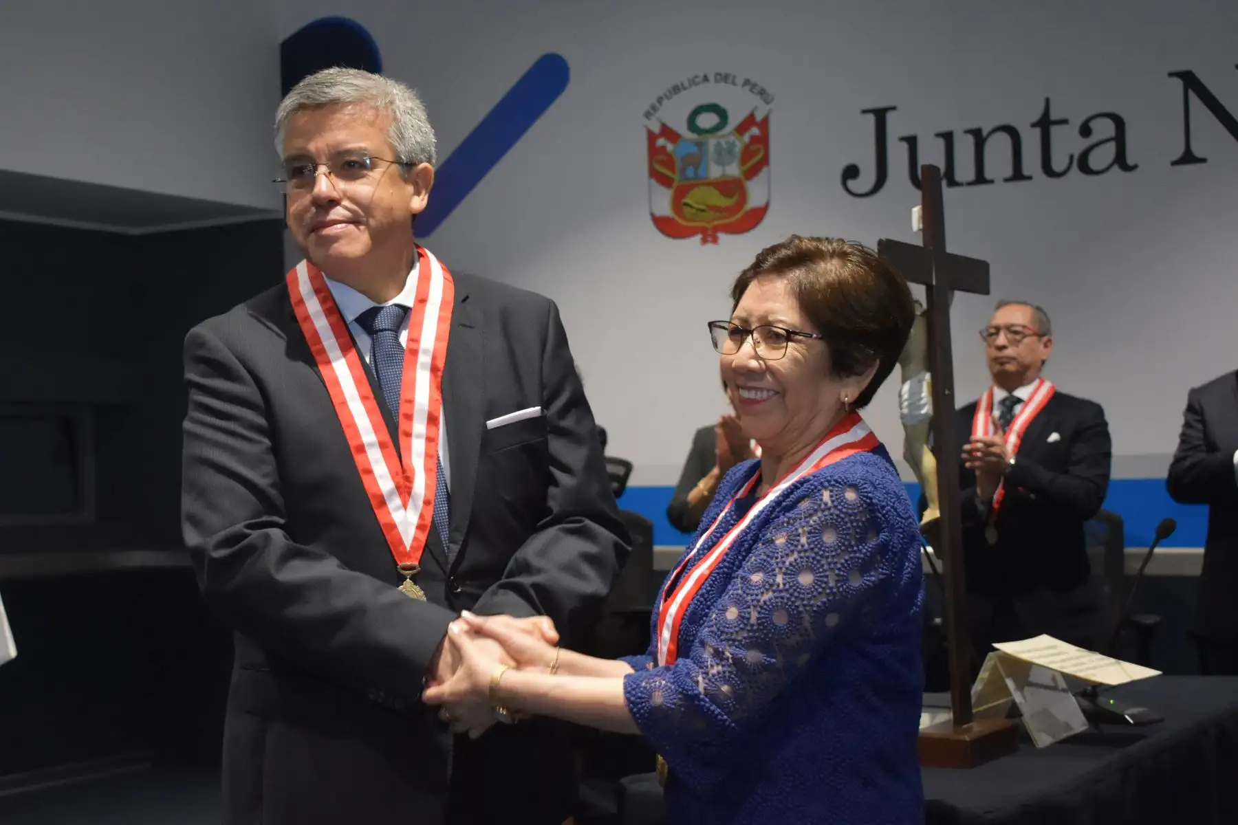 Antonio De La Haza Barrantes, miembro del pleno de la Junta Nacional de Justicia (JNJ) juró este lunes como nuevo presidente de dicha institución para el periodo 2024. Foto: ANDINA/JNJ