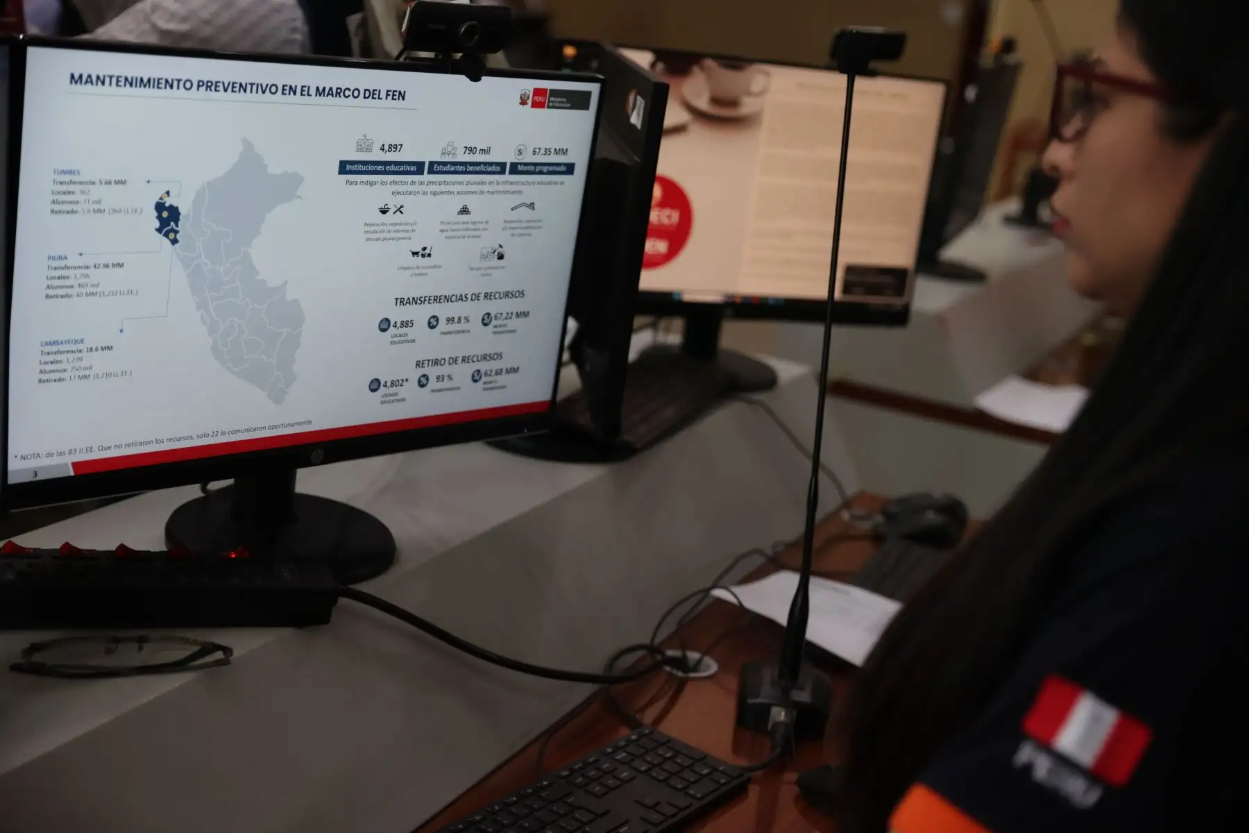 El grupo de trabajo Fuerza de Tarea Multisectorial, se reúne todas las semanas en el Centro de Operaciones de Emergencia Nacional (COEN), en Chorrillos, con el fin de tomar las medidas preventivas que contribuyan a mitigar el impacto de los daños que pudiera ocasionar este fenómeno climático. Foto: ANDINA/ Andrés Valle