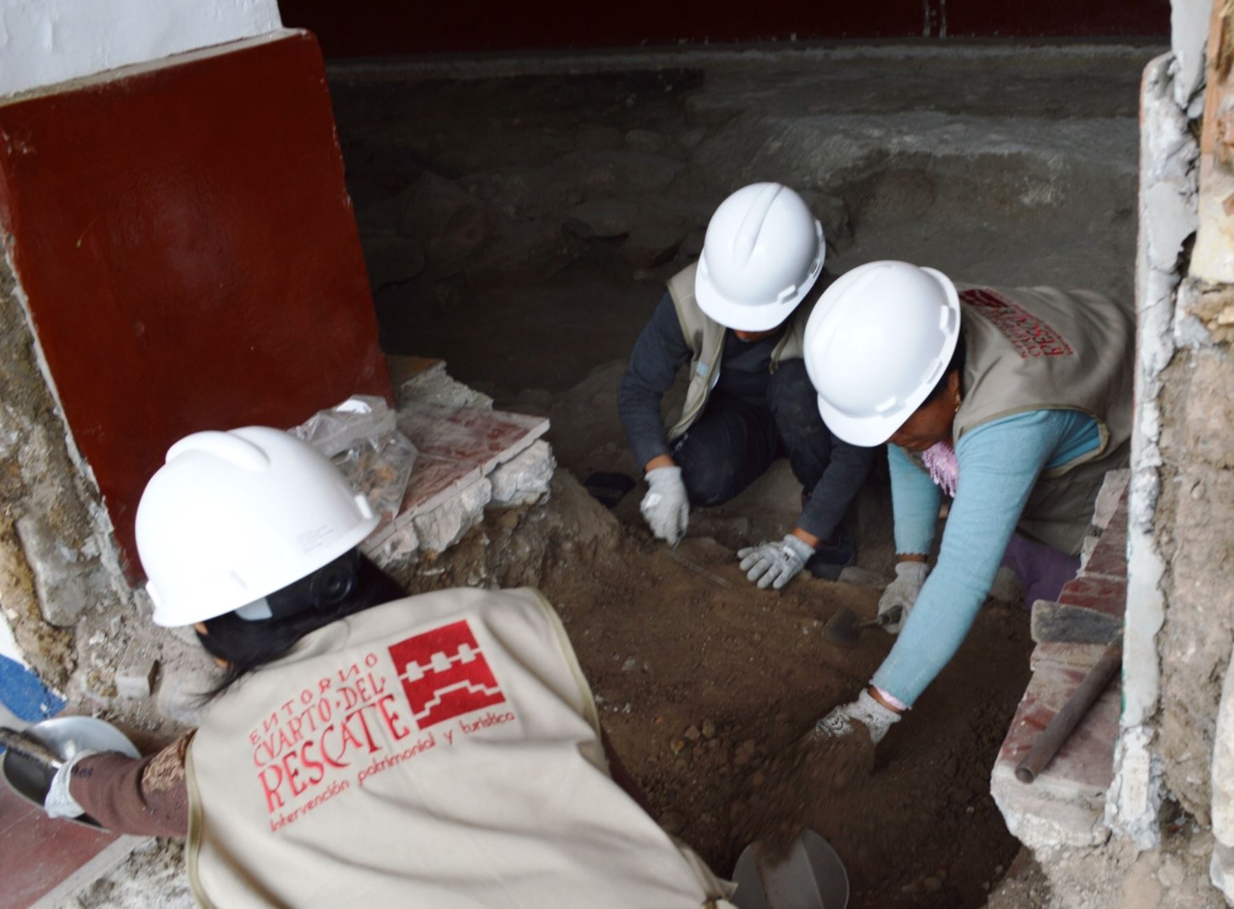 Un equipo de arqueólogos halló las primeras evidencias de una ciudadela inca en el entorno del Cuarto del Rescate, monumento histórico ubicado en la ciudad de Cajamarca. Foto: Eduard Lozano