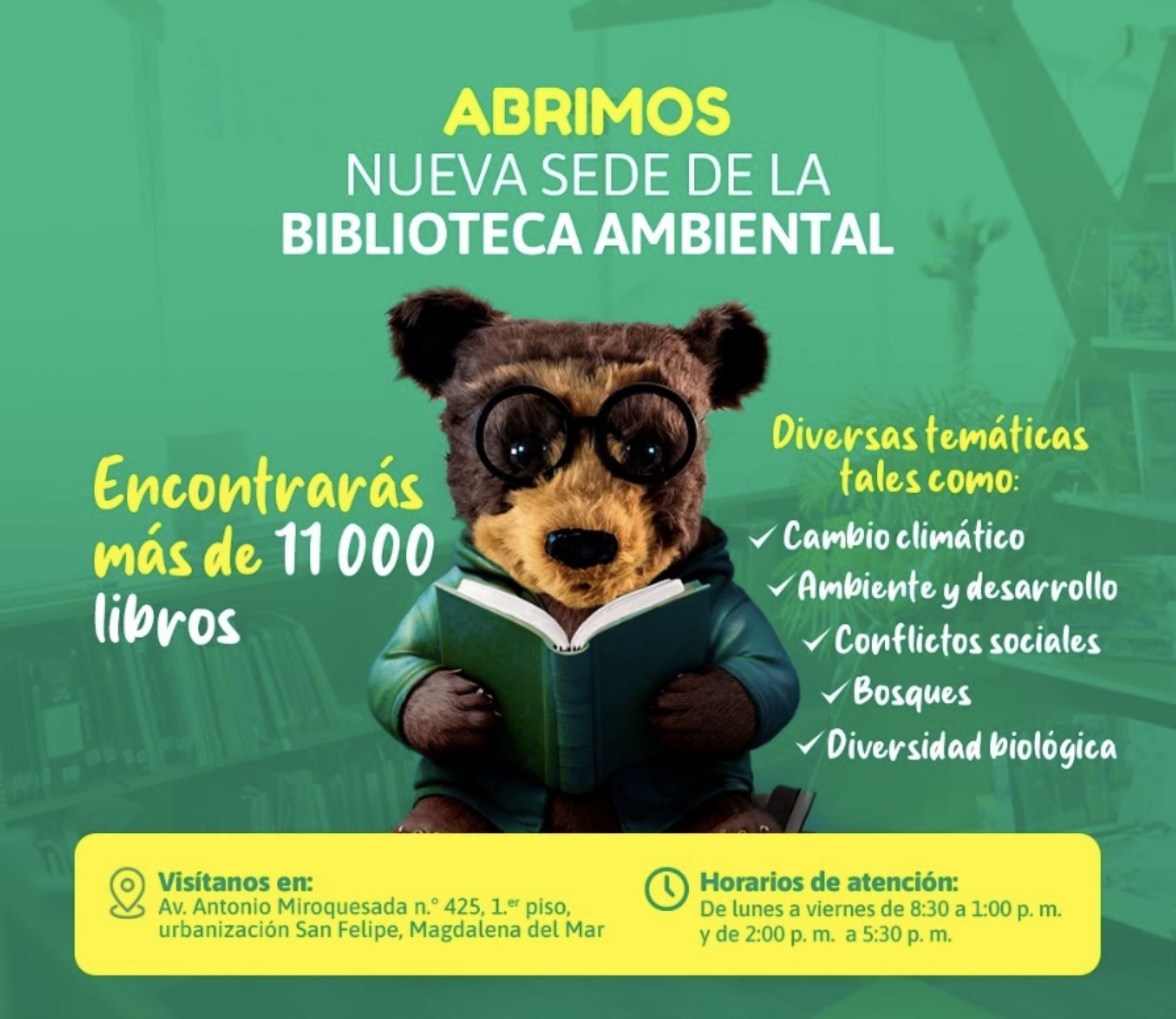 Inauguración de la Biblioteca Ambiental y Ecoferia "Madre Tierra" en Lima