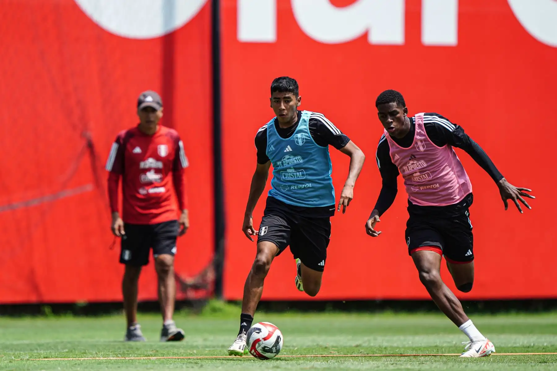 Entrenamiento de la selección peruana de fútbol Sub-23 en la Videna.
  Foto:ANDINA/FPF