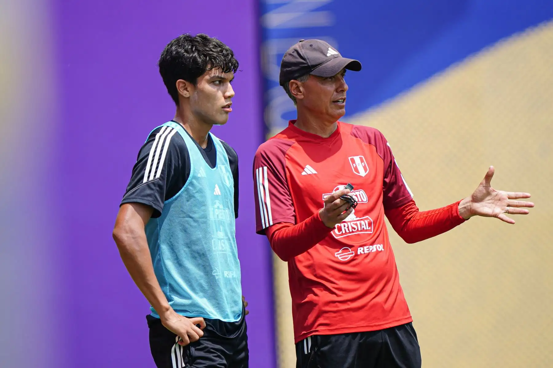Entrenamiento de la selección peruana de fútbol Sub-23 en la Videna.
  Foto:ANDINA/FPF