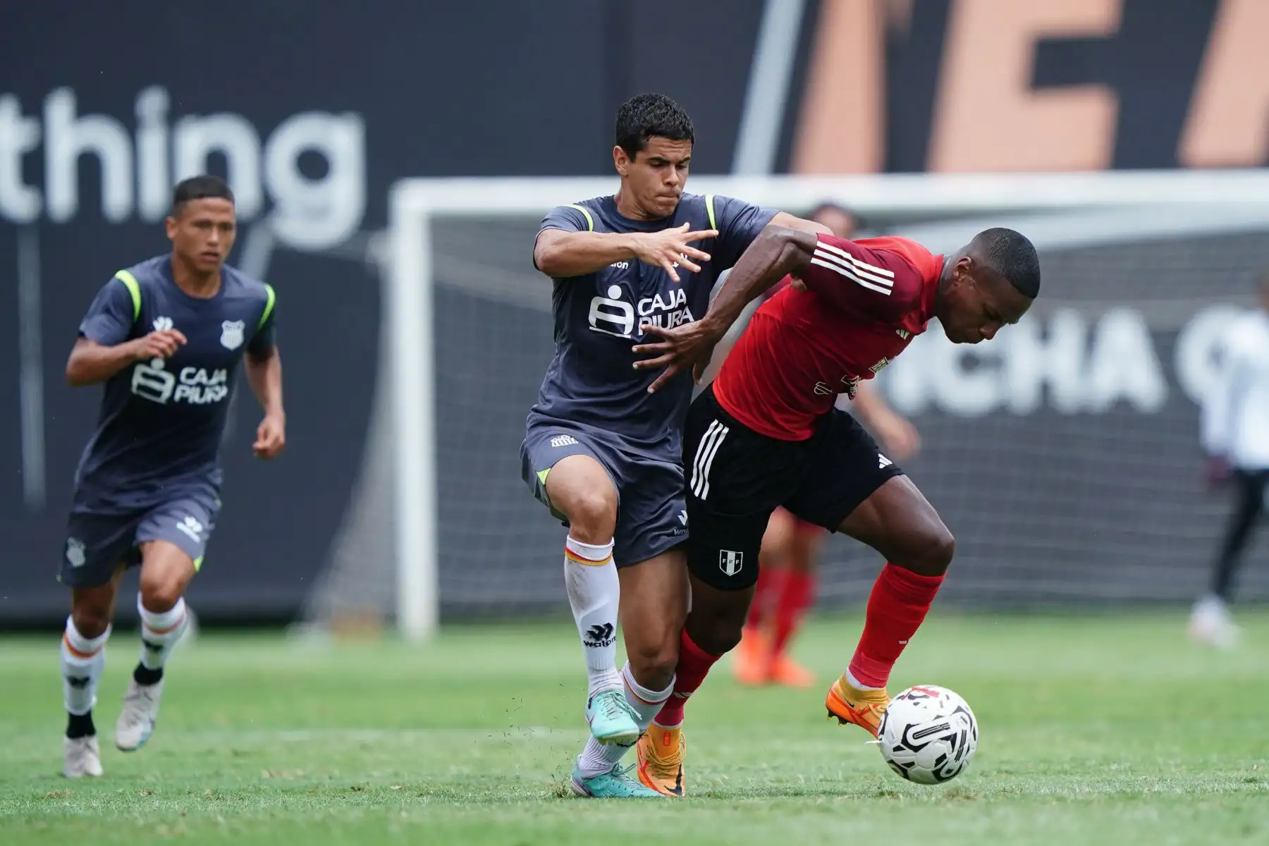 Partido de práctica jugado hoy entre la selección peruana de fútbol Sub 23 contra el  Atlético Grau. El encuentro terminó igualado sin goles.Foto: FPF