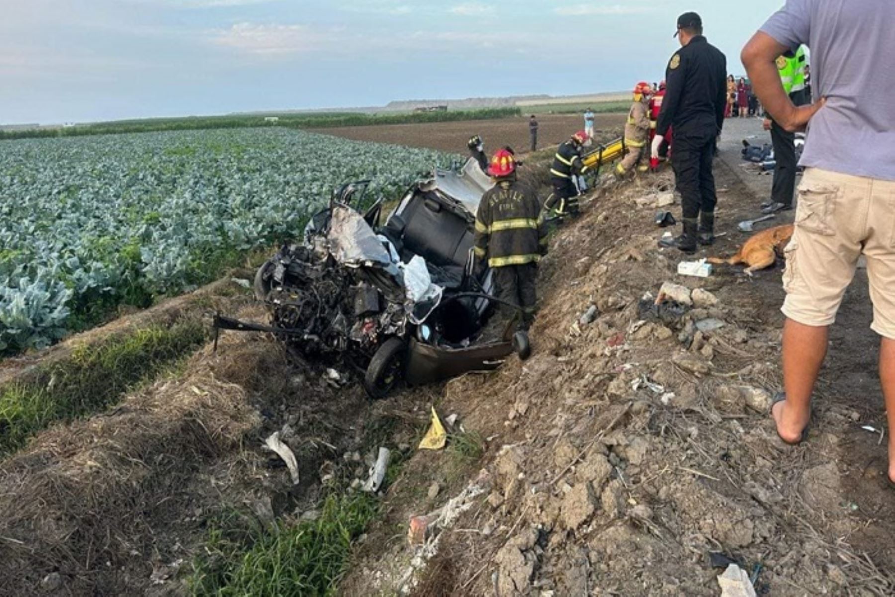 Peritos de la Policía Nacional continúan investigando las causas del accidente, aunque no se descarta que haya sido provocado por la excesiva velocidad, sumado a la neblina de la zona,ANDINA/Difusión