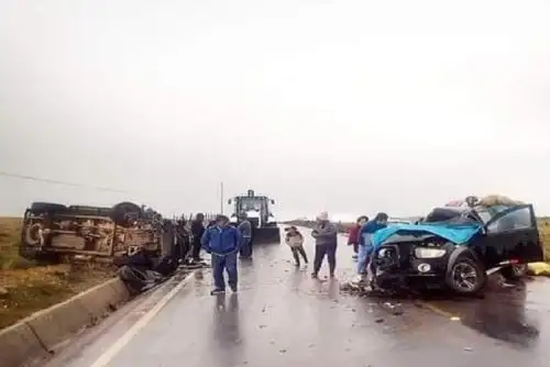 El accidente también dejó dos personas heridas, entre ellas una menor de 9 años, identificada como V. M. A.