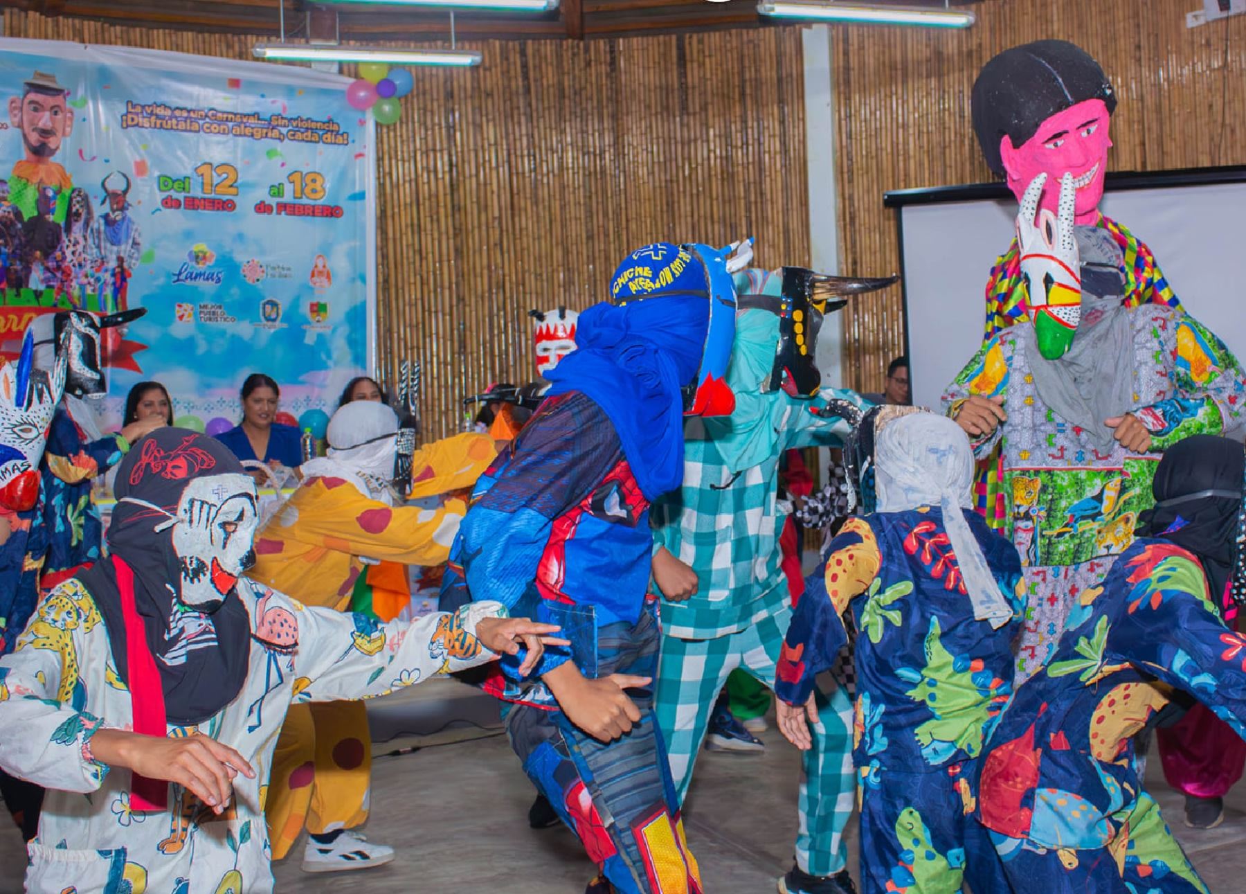 Pobladores de la provincia de Lamas, región San Martín, empiezan festejos de su tradicional carnaval. ANDINA/Difusión