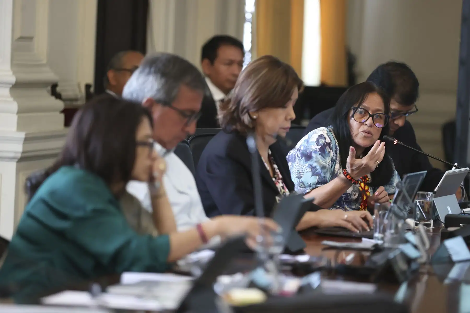 Presidenta Dina Boluarte encabeza sesión del Consejo de Ministros.
Foto:ANDINA/Prensa Presidencia
