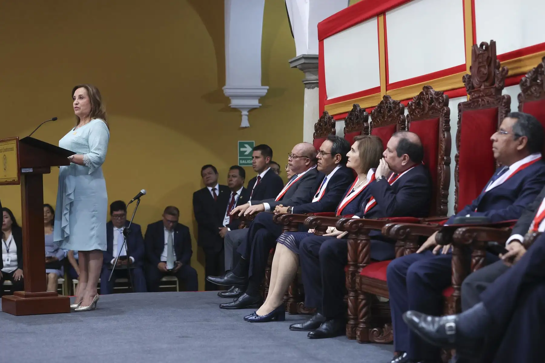 Presidenta Dina Boluarte participa en la ceremonia de apertura del Año Jurisdiccional del Tribunal Constitucional.
Foto: ANDINA/Prensa Presidencia