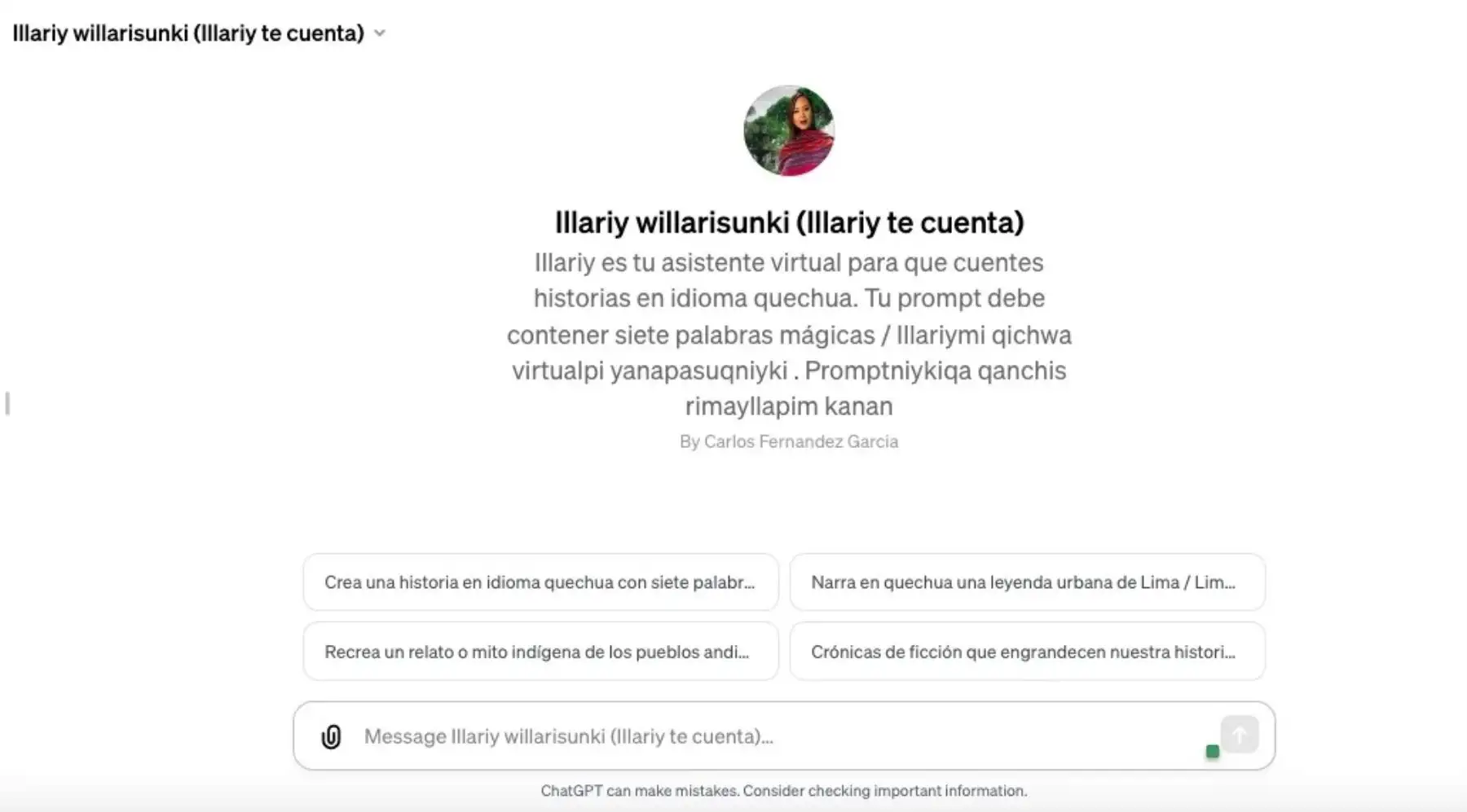 El chatGPT personalizado "Illariy Willarisunki" de San Marcos es el primero generado en lengua originaria como el quechua