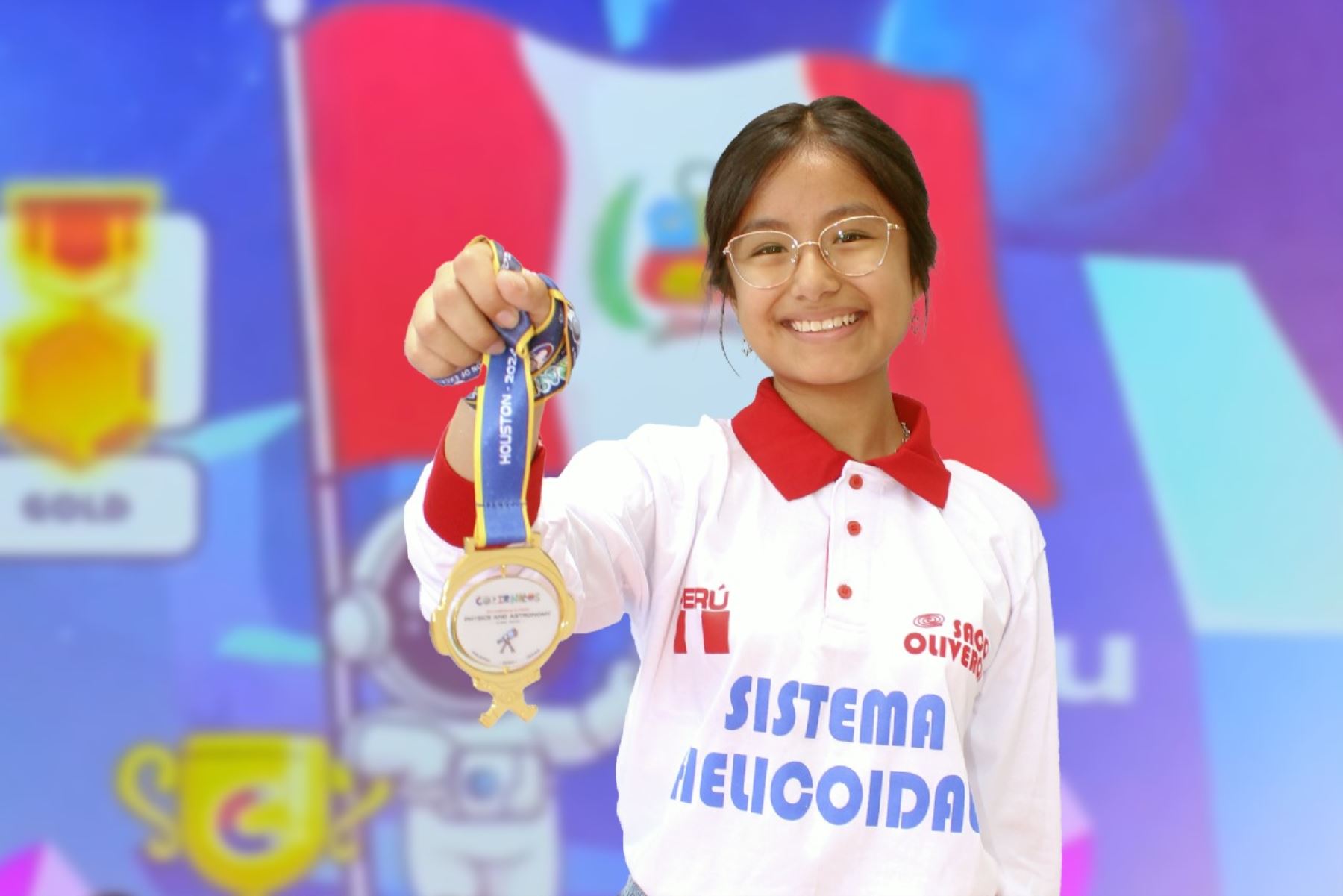 La peruana Dhamaris Alarcón, de 14 años, gana medalla de oro en competencia mundial de astronomía en EE.UU. Foto: ANDINA/Difusión.