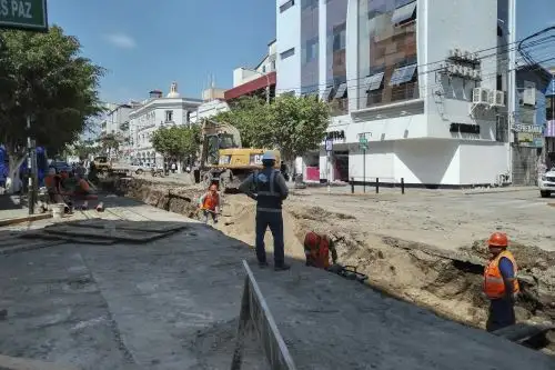 Los trabajos se centran en el cruce de la avenida Balta y la calle Torres Paz, a escasos metros del centro financiero de la ciudad de Chiclayo. Foto: ANDINA/Difusión