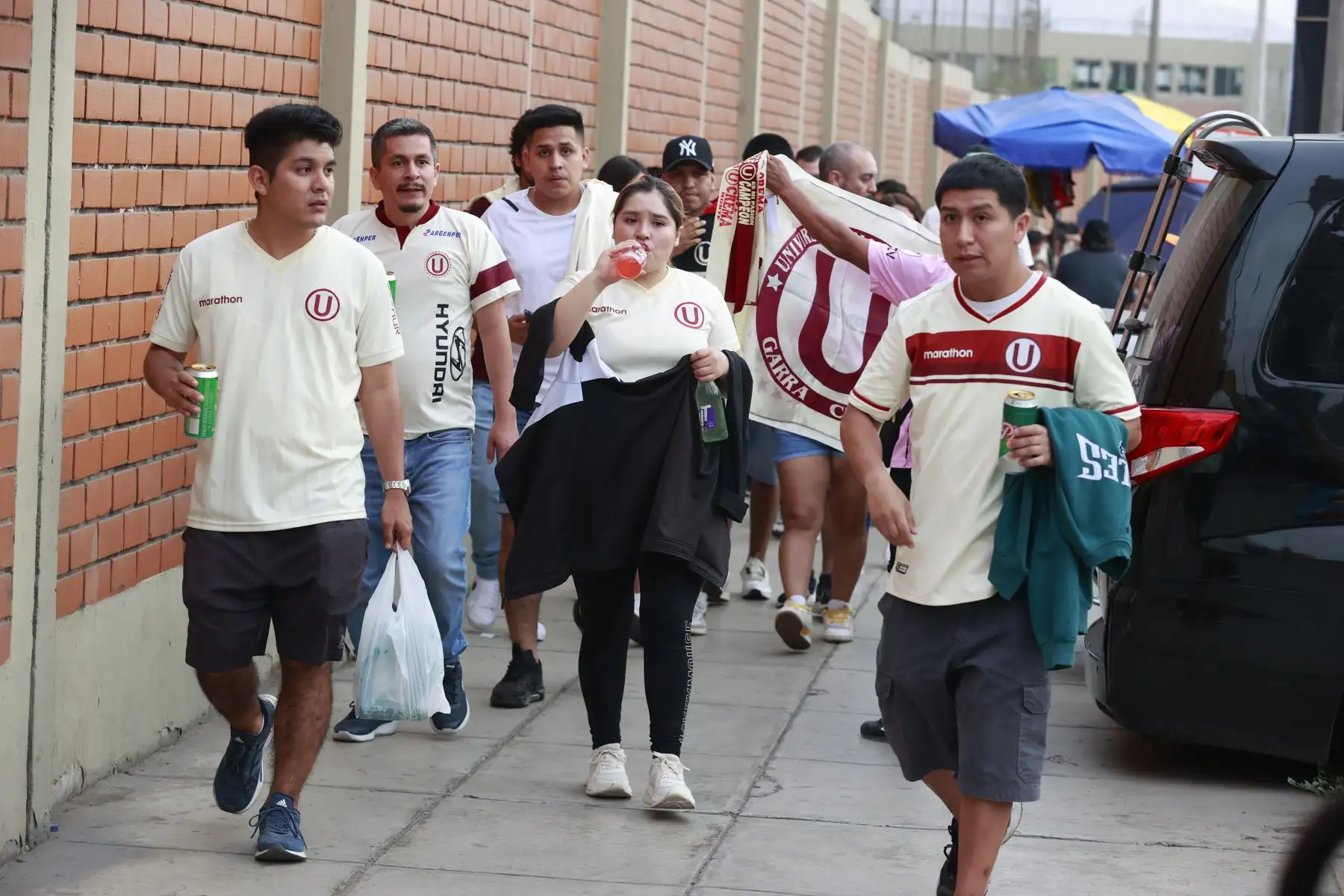 Hinchas de Universitario de Deportes se alistan para alentar a su equipo en la denominada  Noche Crema 2024 en el estadio Monumental de Ate. En el evento, se presentará al platel de Centenario y el rival de turno será Coquimbo Unido de Chile. 
Foto: ANDINA/Vidal Tarqui