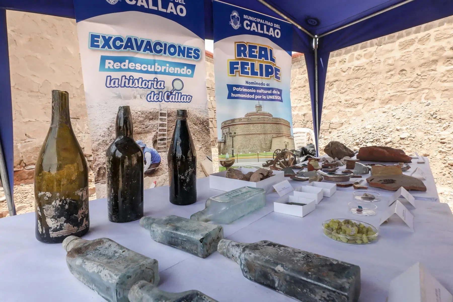 Durante trabajos de excavación en la Fortaleza Real Felipe, arqueólogos hallaron vestigios del Callao antes del tsunami de 1746.
 Foto: ANDINA/Difusión
