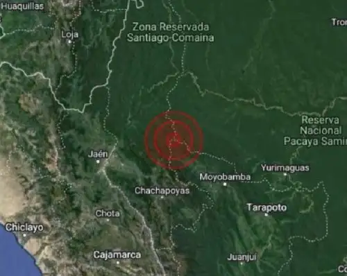 La región Amazonas fue remecida esta tarde por un sismo de magnitud 4.2.