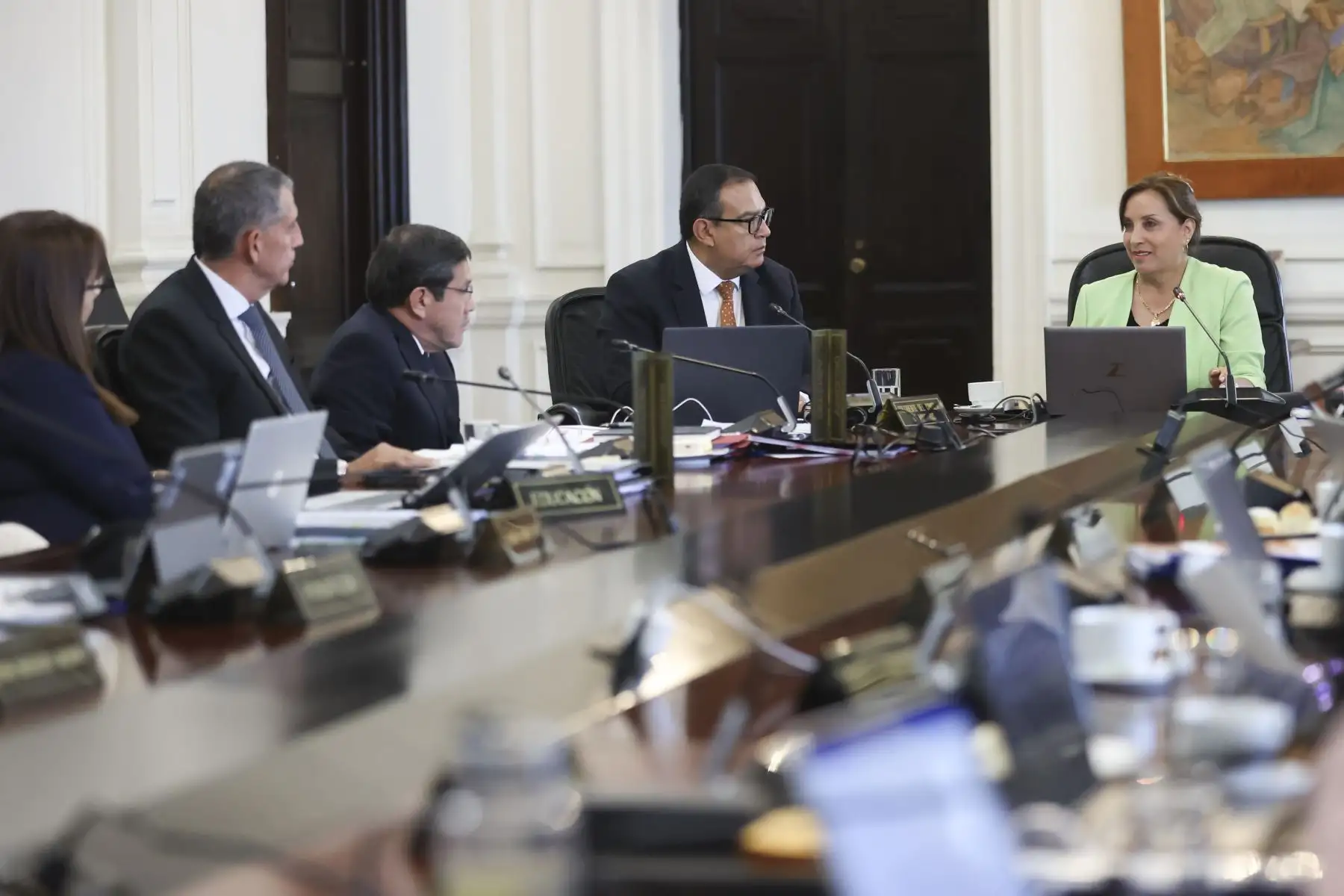 Presidenta Dina Boluarte encabeza sesión del Consejo de Ministros. Foto: ANDINA/ Prensa presidencia