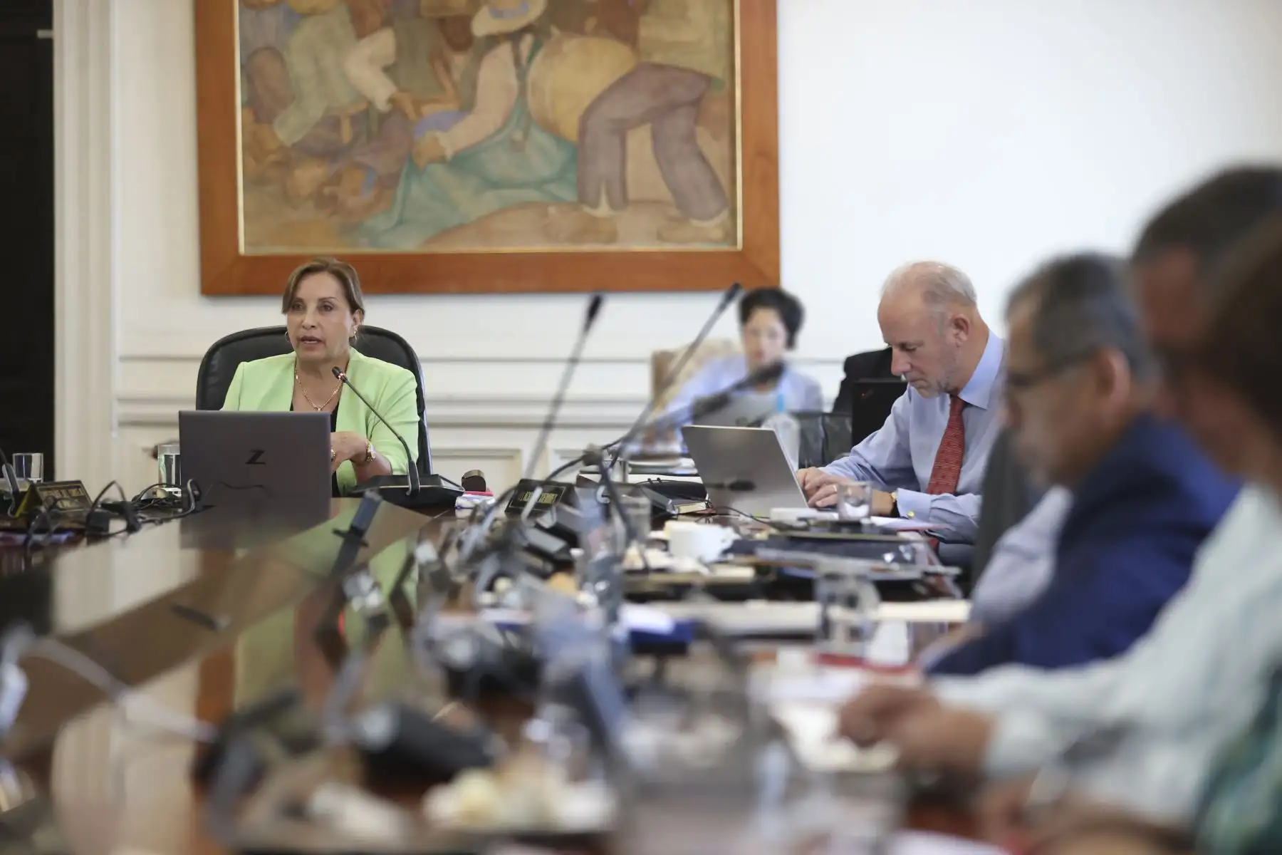 Presidenta Dina Boluarte encabeza sesión del Consejo de Ministros. Foto: ANDINA/ Prensa presidencia