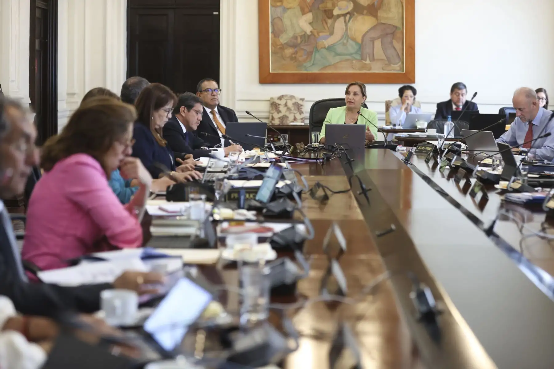 Presidenta Dina Boluarte encabeza sesión del Consejo de Ministros. Foto: ANDINA/ Prensa presidencia