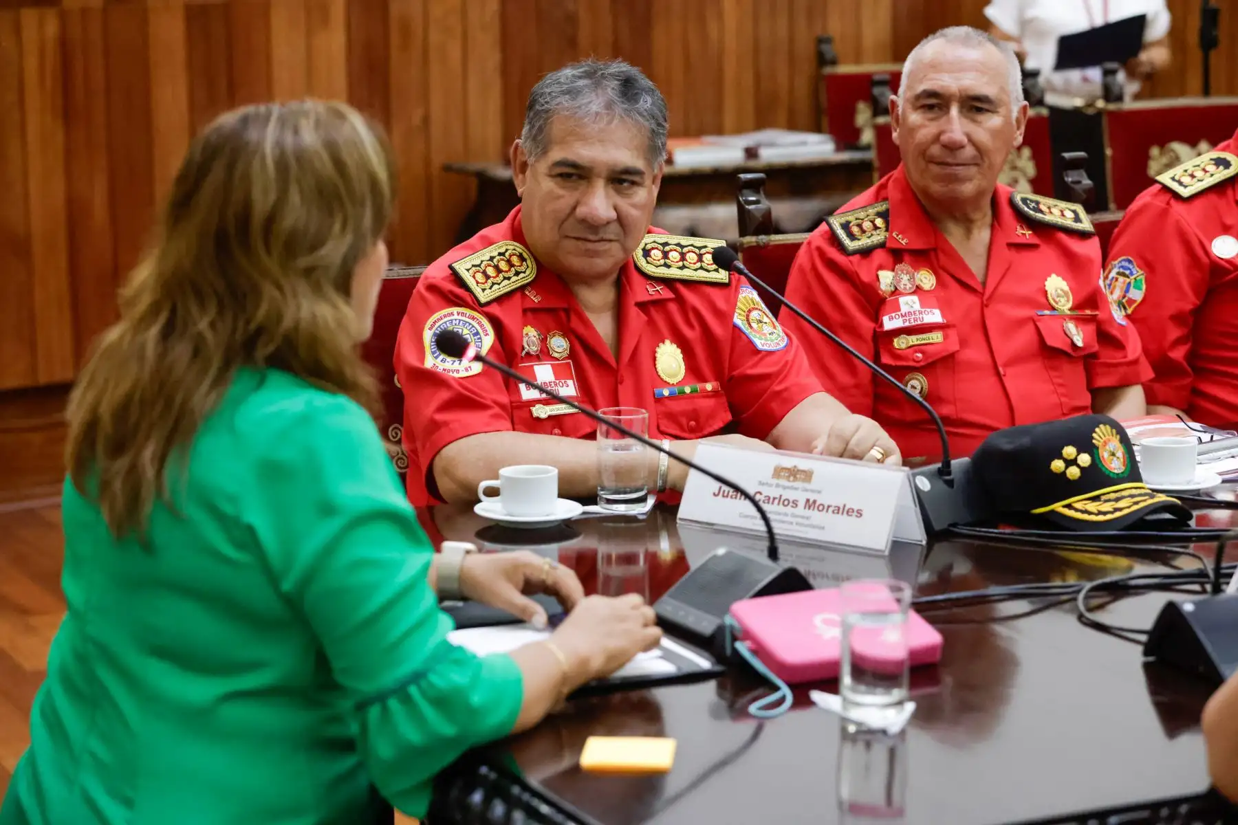 Presidenta de la república, Dina Boluarte, sostuvo una reunión con la alta dirección del Cuerpo General de Bomberos Voluntarios del Perú
Foto: ANDINA/Prensa Presidencia