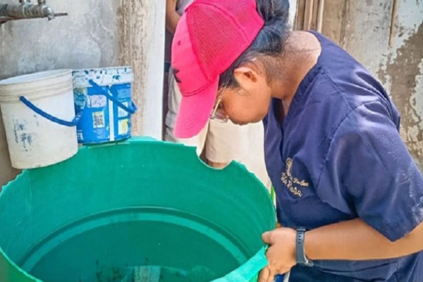 Los recipientes con agua son criaderos del zancudo transmisor del dengue, por eso es importante eliminarlos. Foto: ANDINA/Difusión