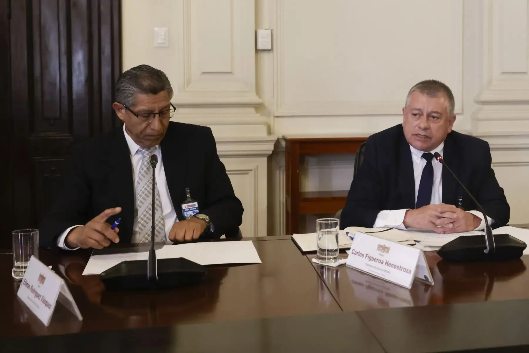 Con el firme objetivo de luchar contra la delincuencia y el crimen organizado, la presidenta Dina Boluarte lidera la primera sesión ordinaria del Consejo Nacional de Seguridad Ciudadana, CONASEC.
Foto: ANDINA/Presidencia Perú