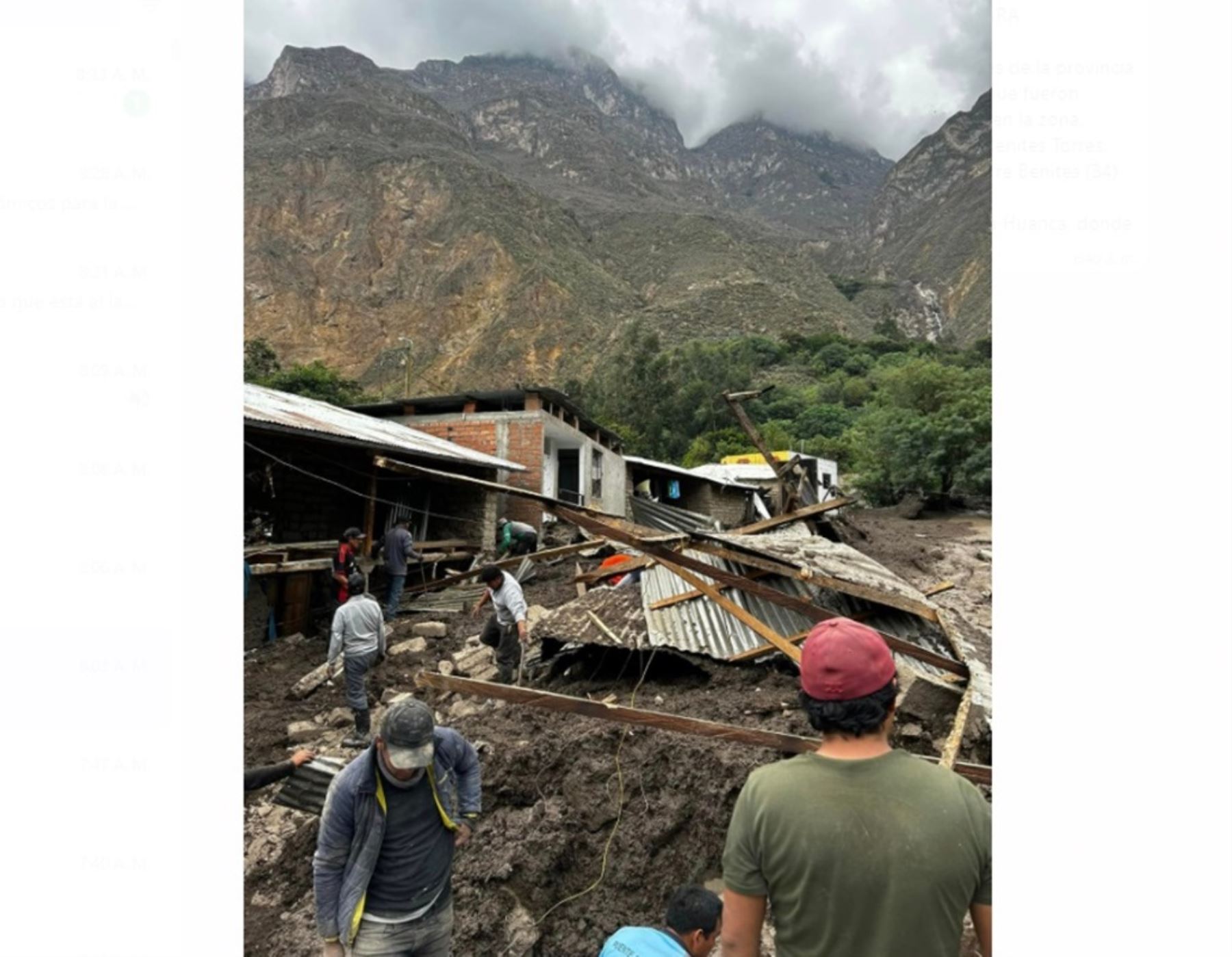 El huaico de grandes proporciones registrado en la provincia de Páucar del Sara Sara, en Ayacucho, provocó la muerte de dos personas. ANDINA/Difusión