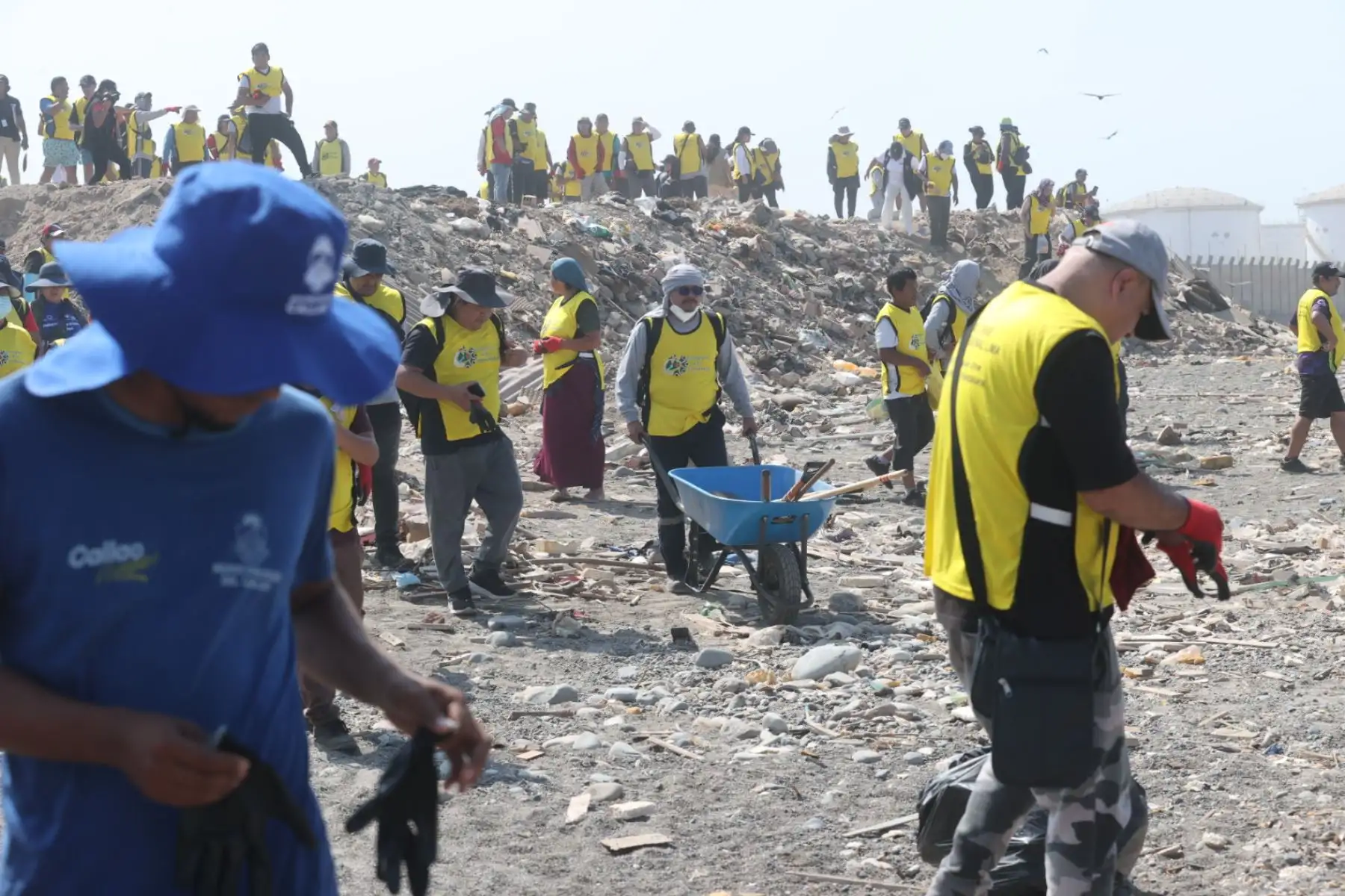 Más de cien sentenciados en libertad realizan campaña de limpieza en playa Márquez del Callao. Foto: ANDINA/Juan Carlos Guzmán