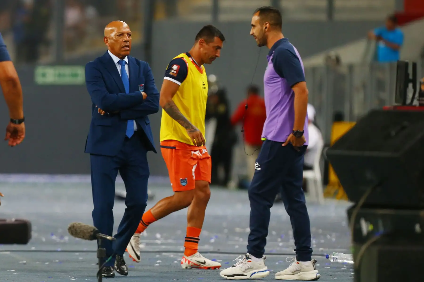Alianza Lima se enfrenta al club César Vallejo por la fecha 1 de la Liga1 en el estadio Nacional de Lima. En la imagen, el entrenador de César Vallejo, Roberto Mosquera.
Foto: ANDINA/Eddy Ramos