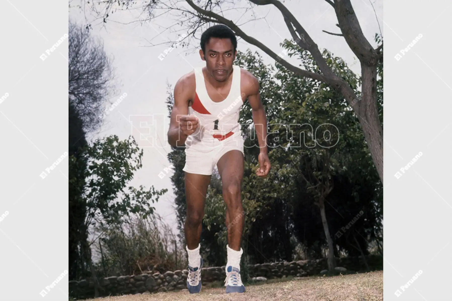 Lima - 1979 / Fernando Acevedo, velocista y plusmarquista nacional de los 100, 200 y 400 metros. Foto: Archivo Histórico de El Peruano